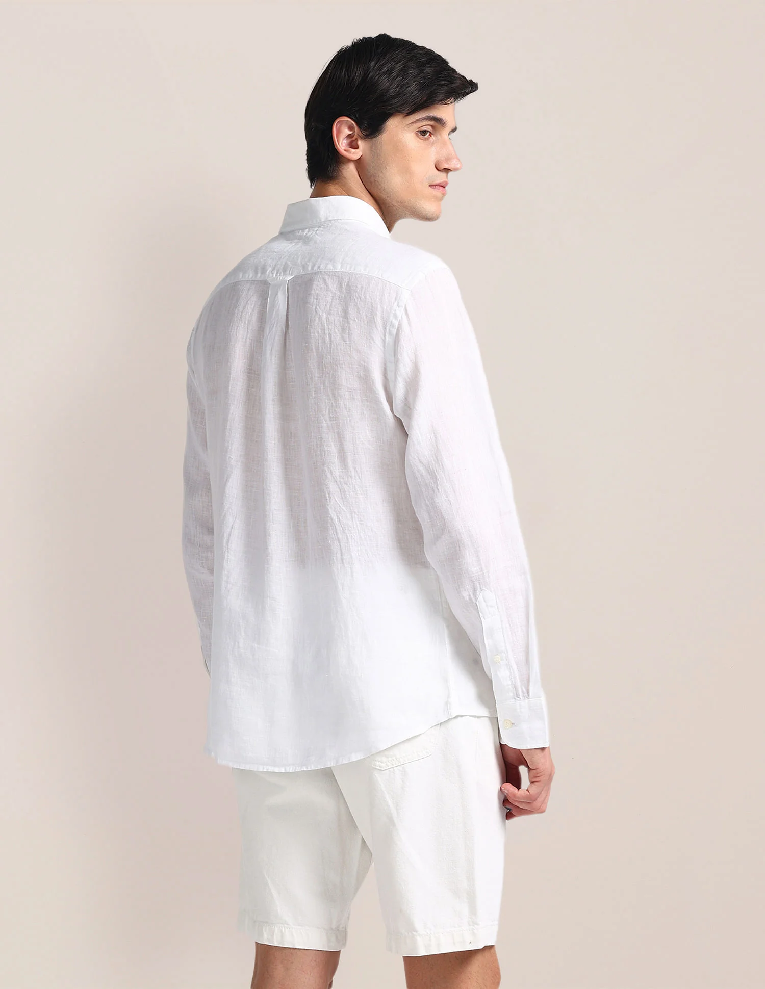 Tailored Fit Linen Shirt - Image 5
