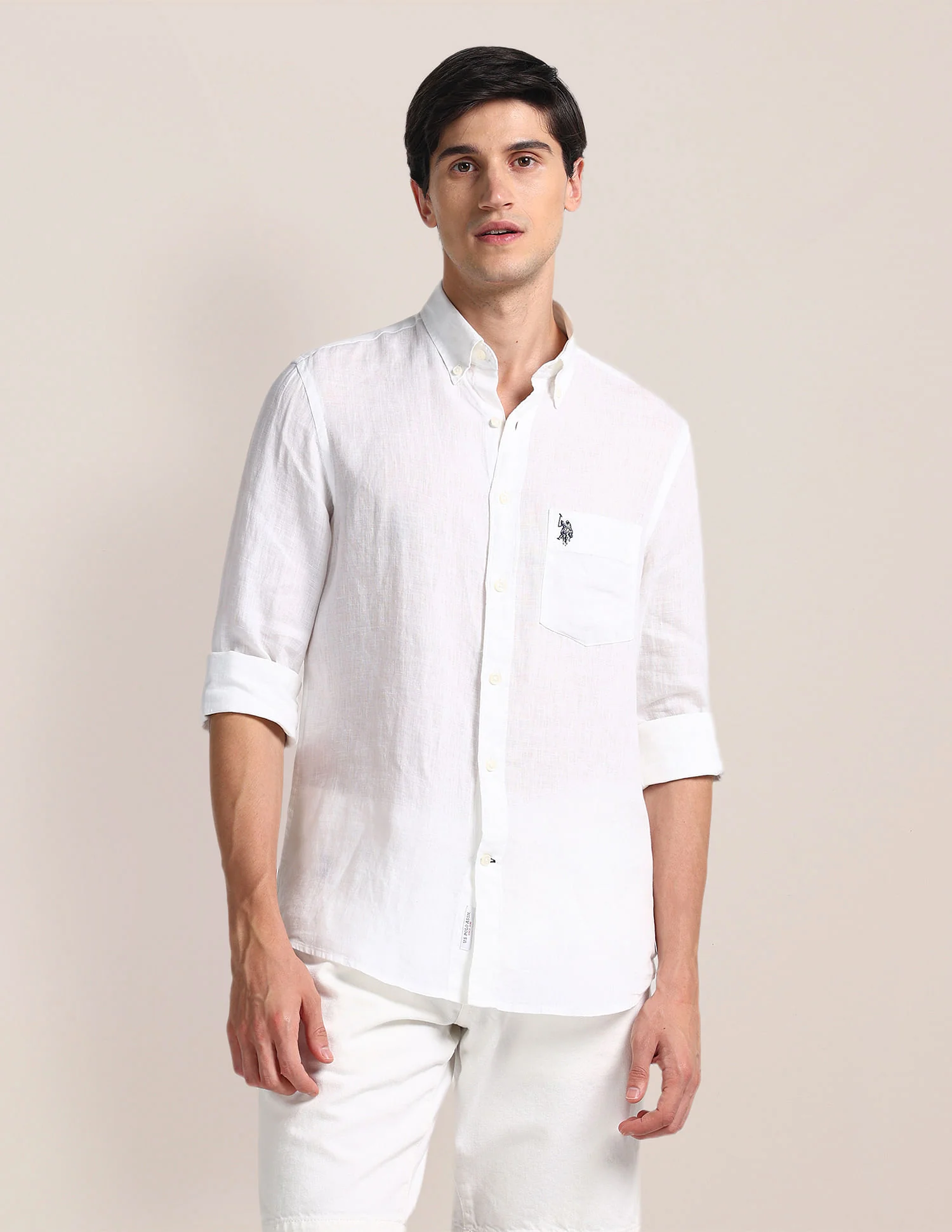 Tailored Fit Linen Shirt - Image 6