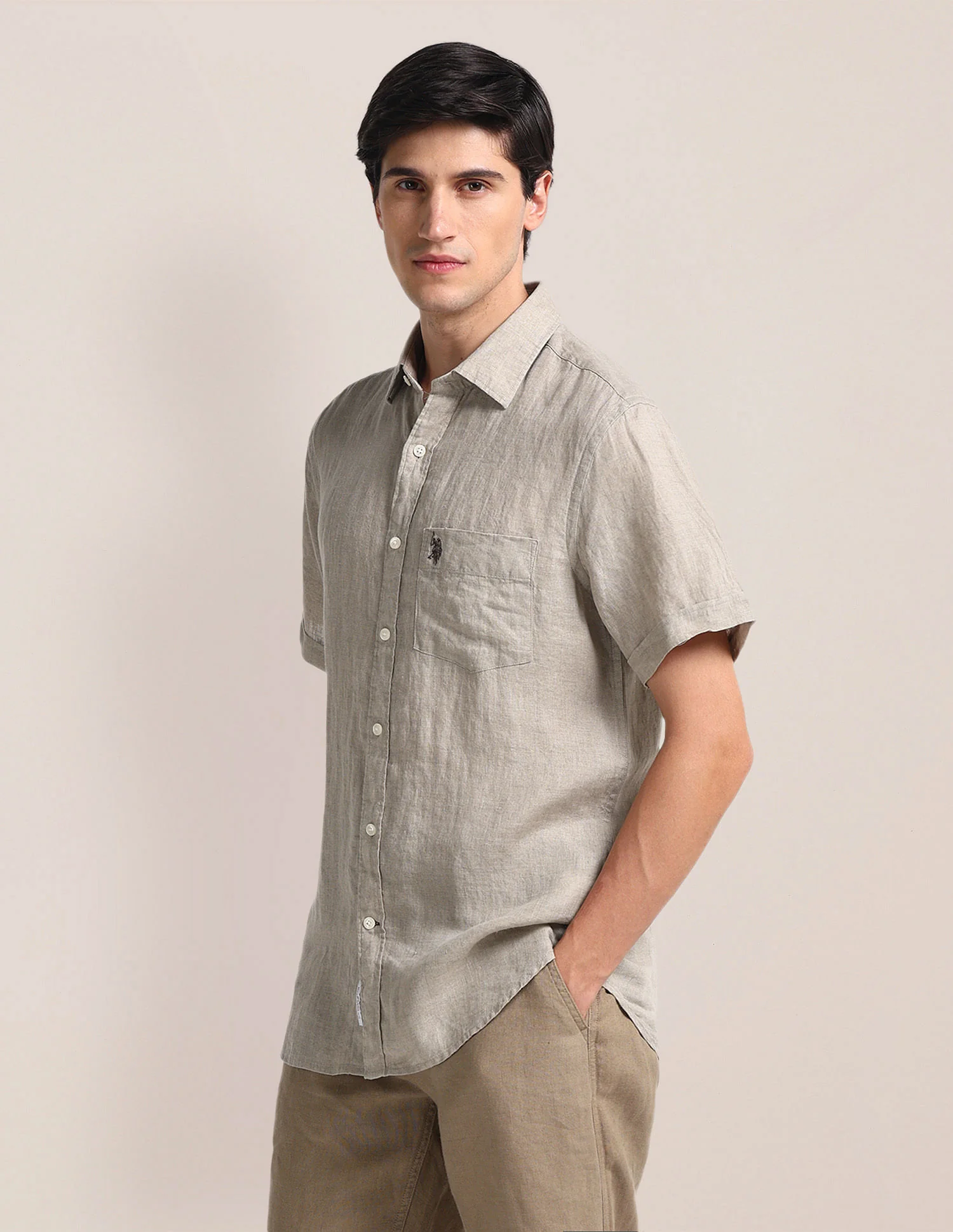 Tailored Fit Linen Shirt - Image 4