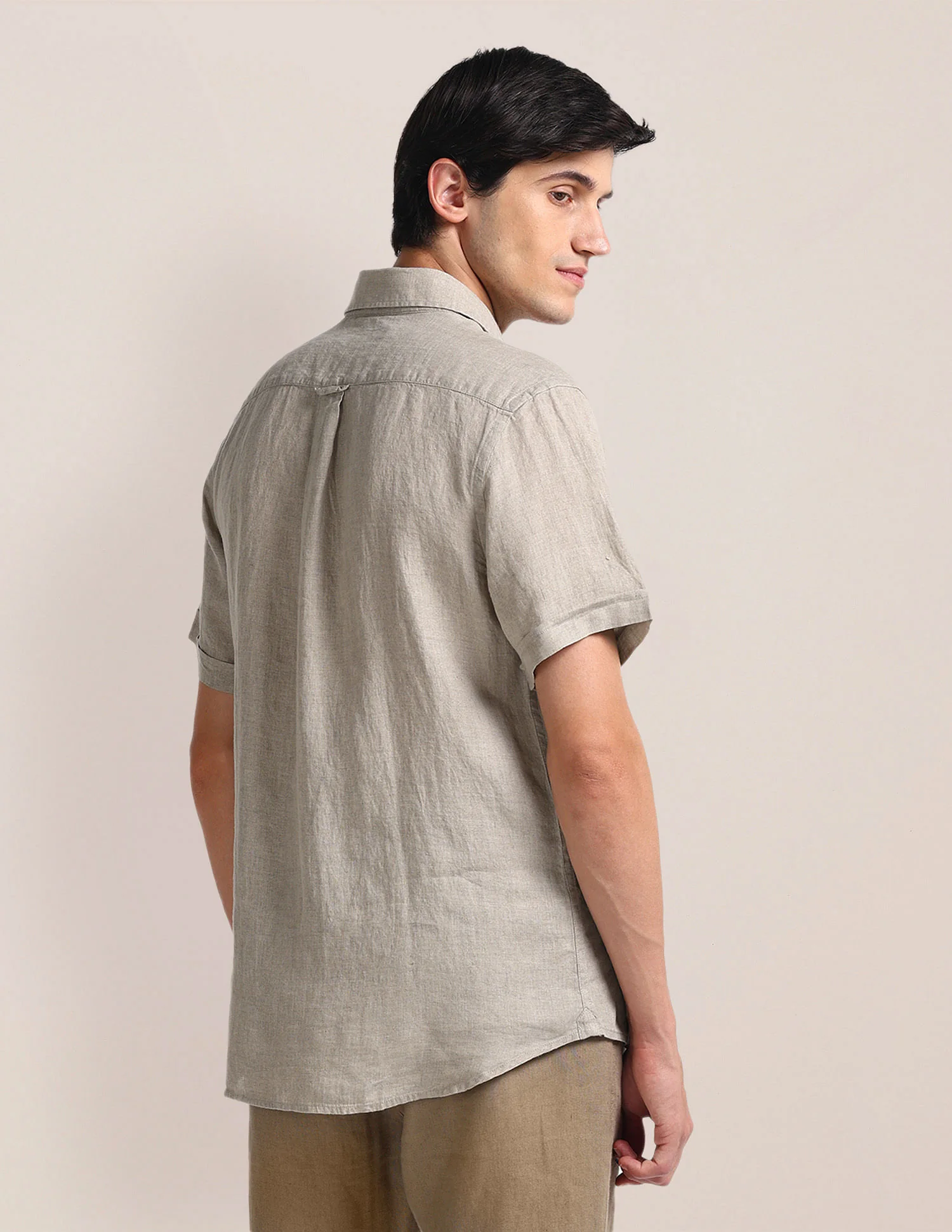 Tailored Fit Linen Shirt - Image 5