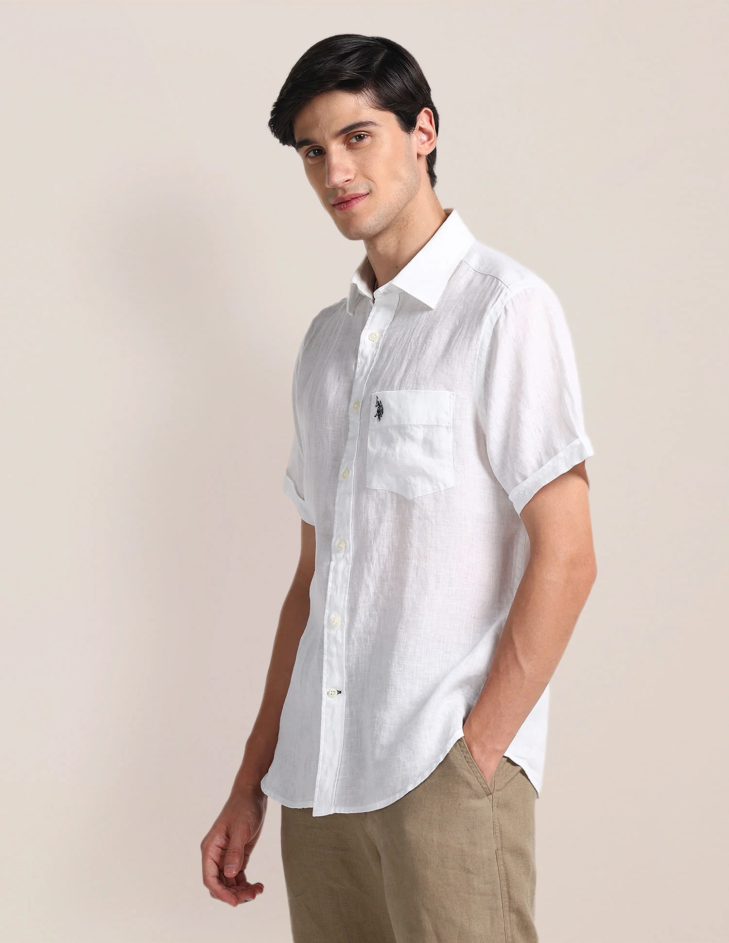 Tailored Fit Linen Shirt - Image 4