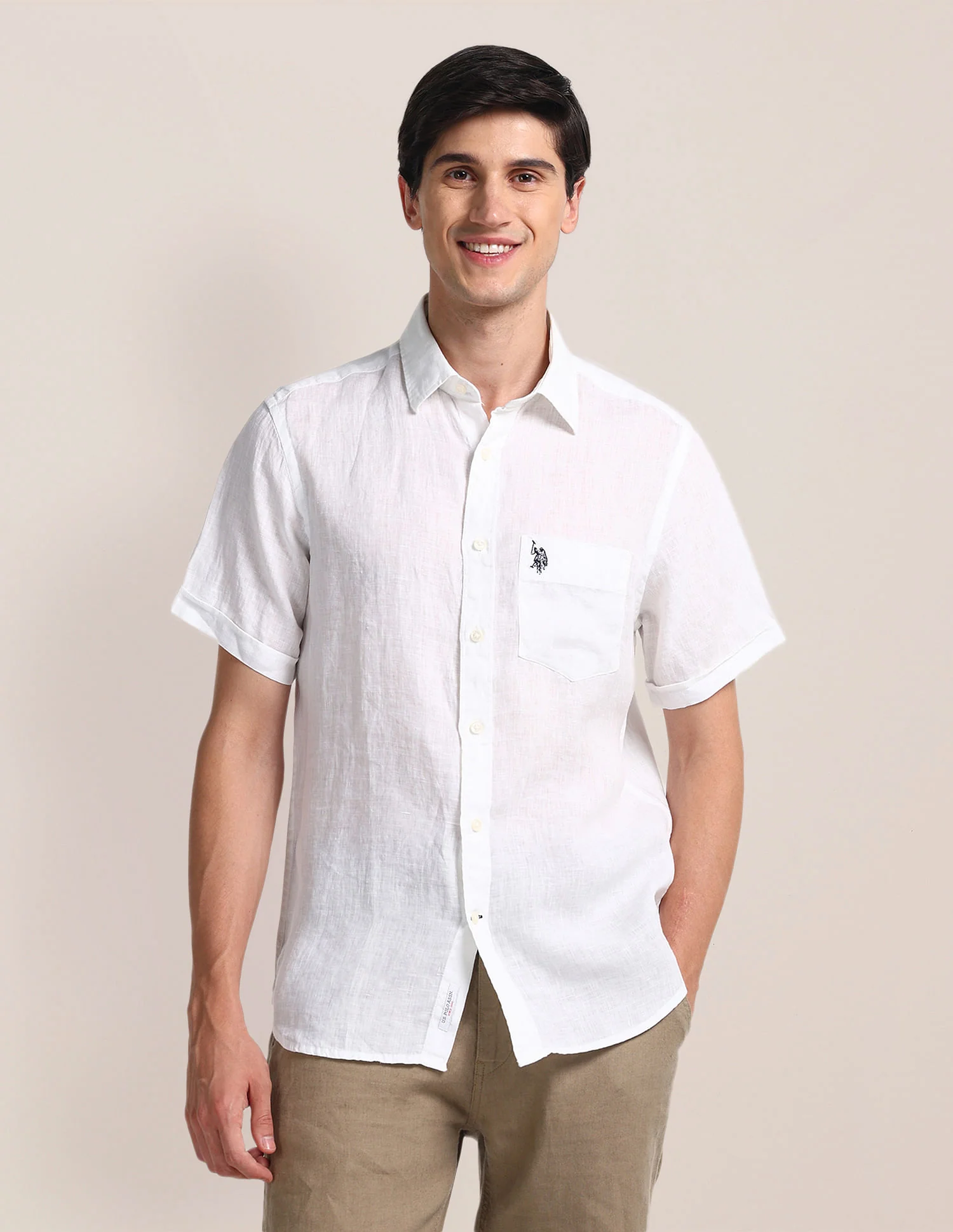 Tailored Fit Linen Shirt - Image 6