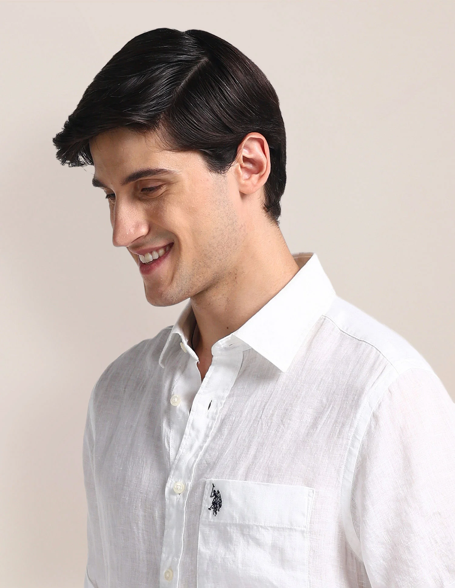 Tailored Fit Linen Shirt - Image 7