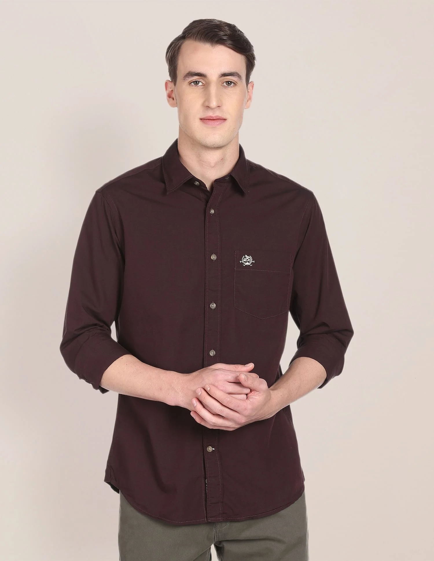 Tailored Regular Fit Solid Casual Shirt - Image 5