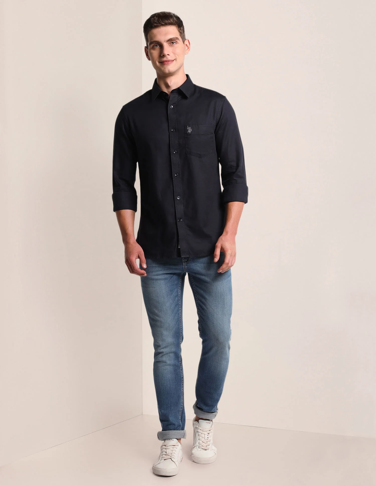 Tailored Regular Fit Solid Shirt - Image 3
