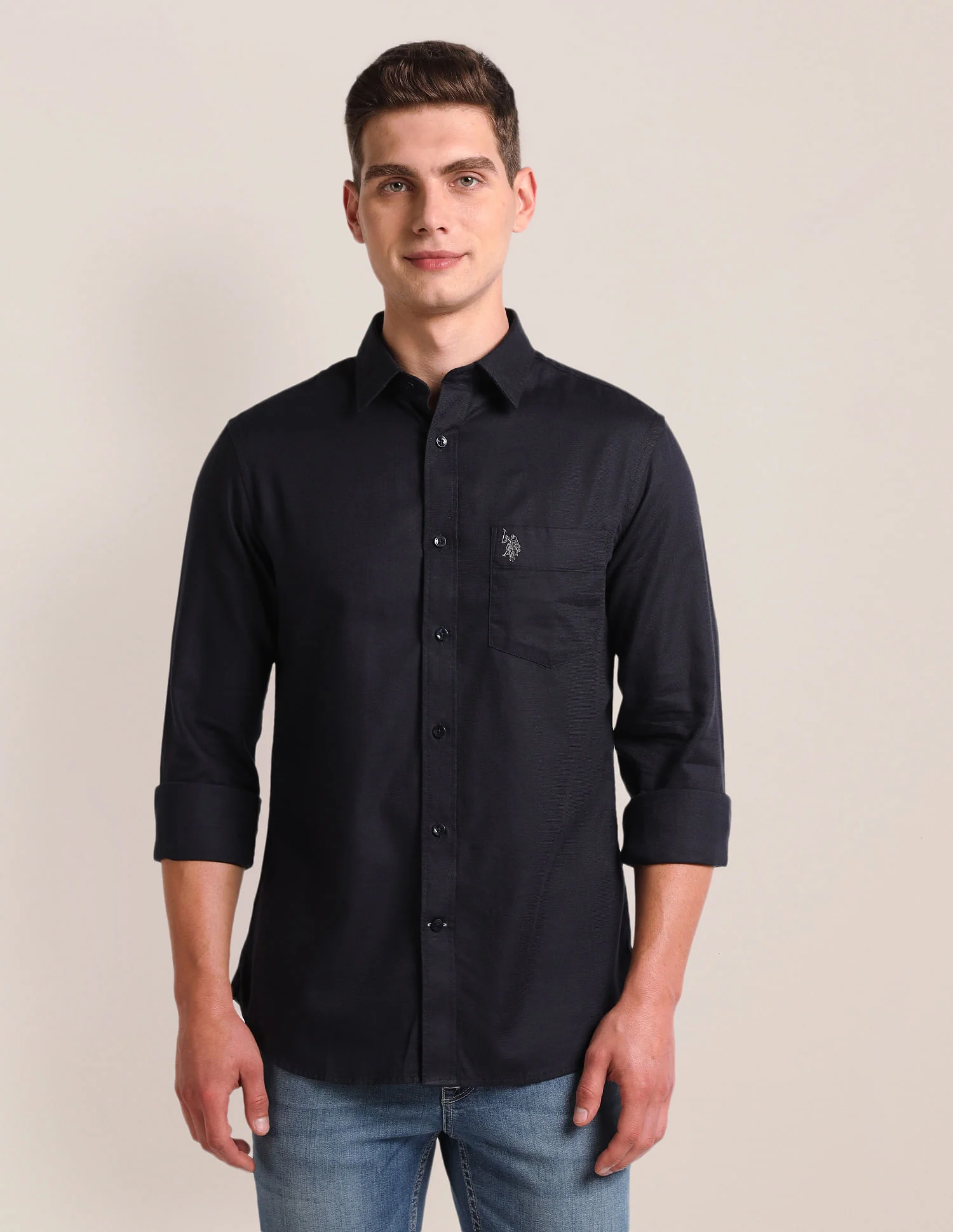 Tailored Regular Fit Solid Shirt - Image 6