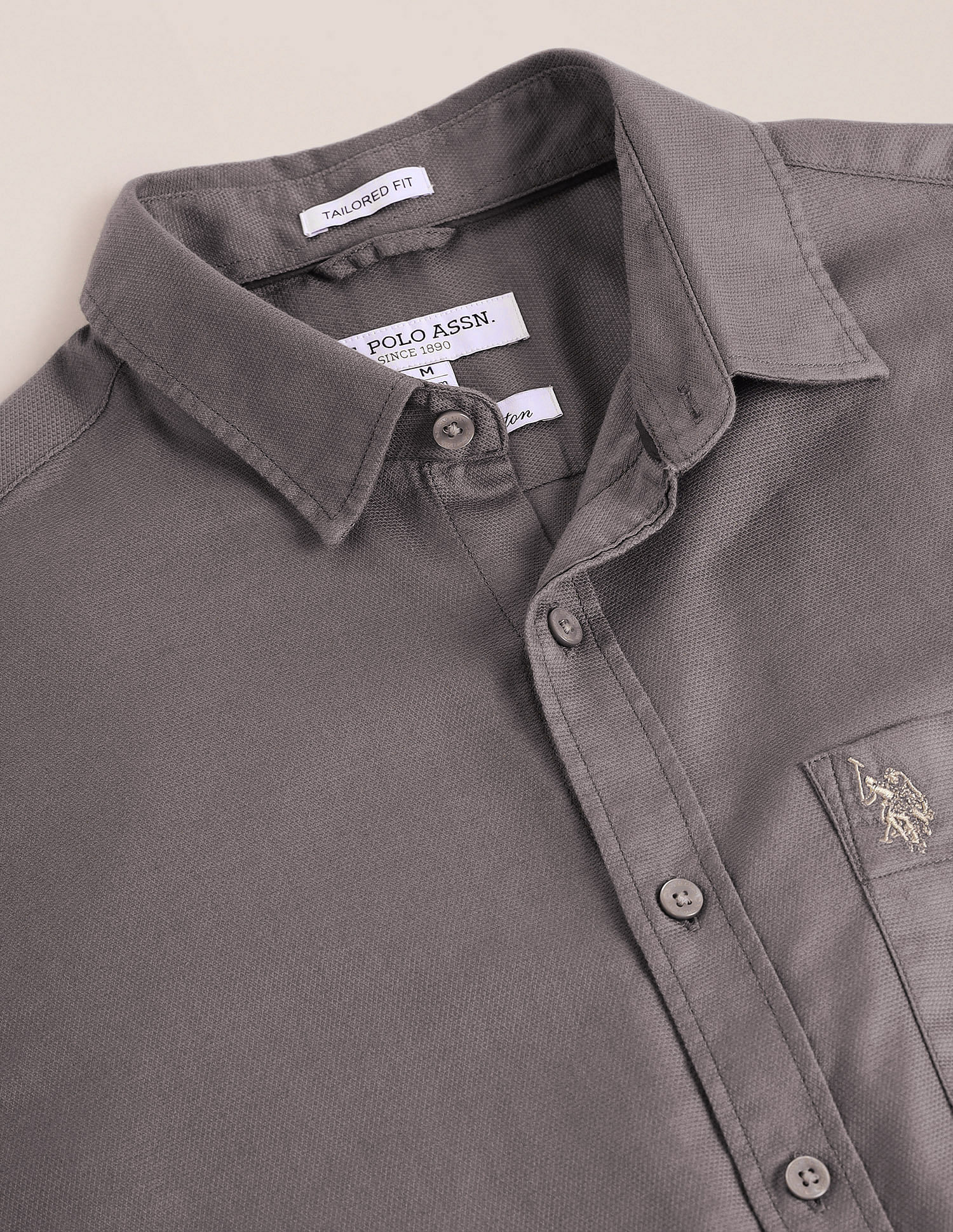 Tailored Regular Fit Solid Shirt - Image 2