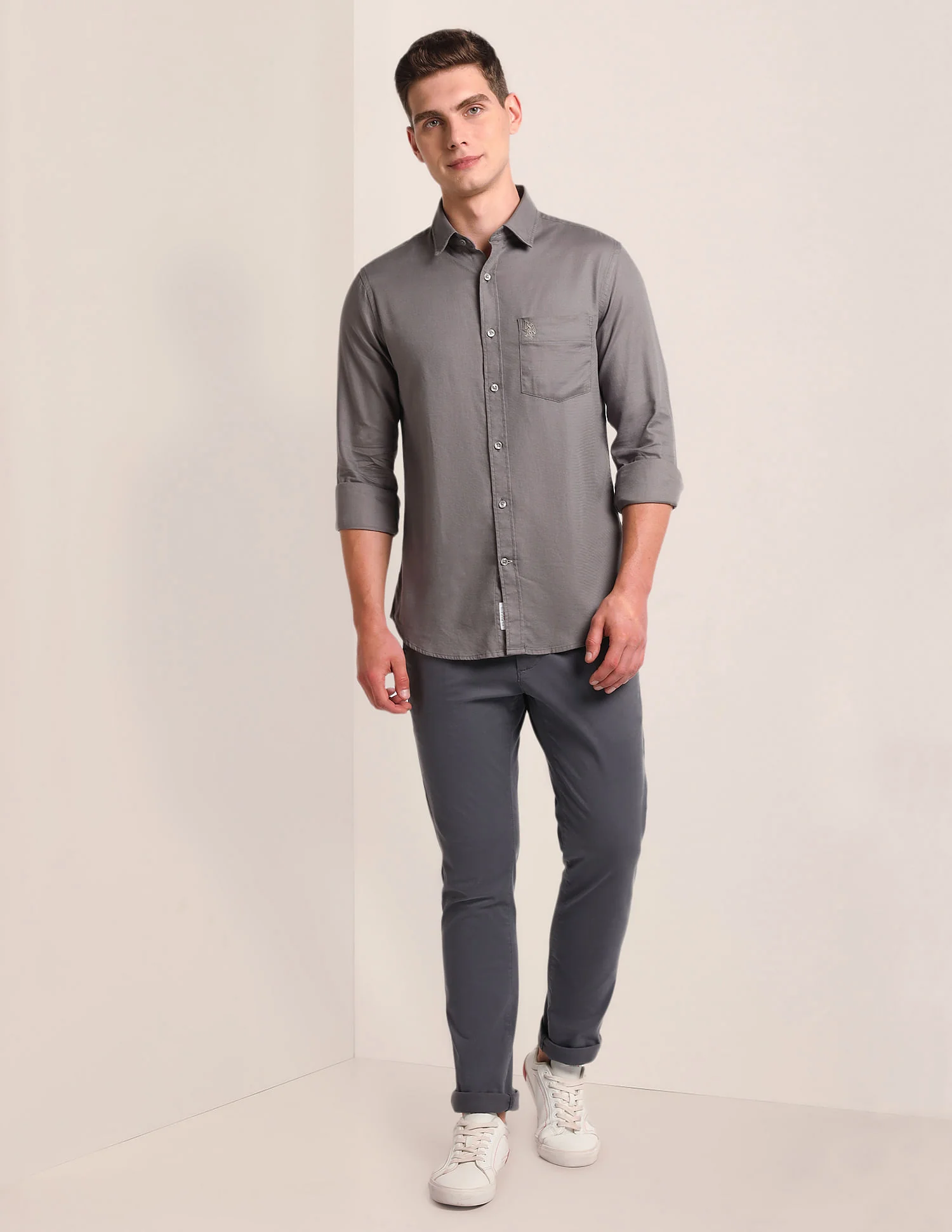 Tailored Regular Fit Solid Shirt - Image 3