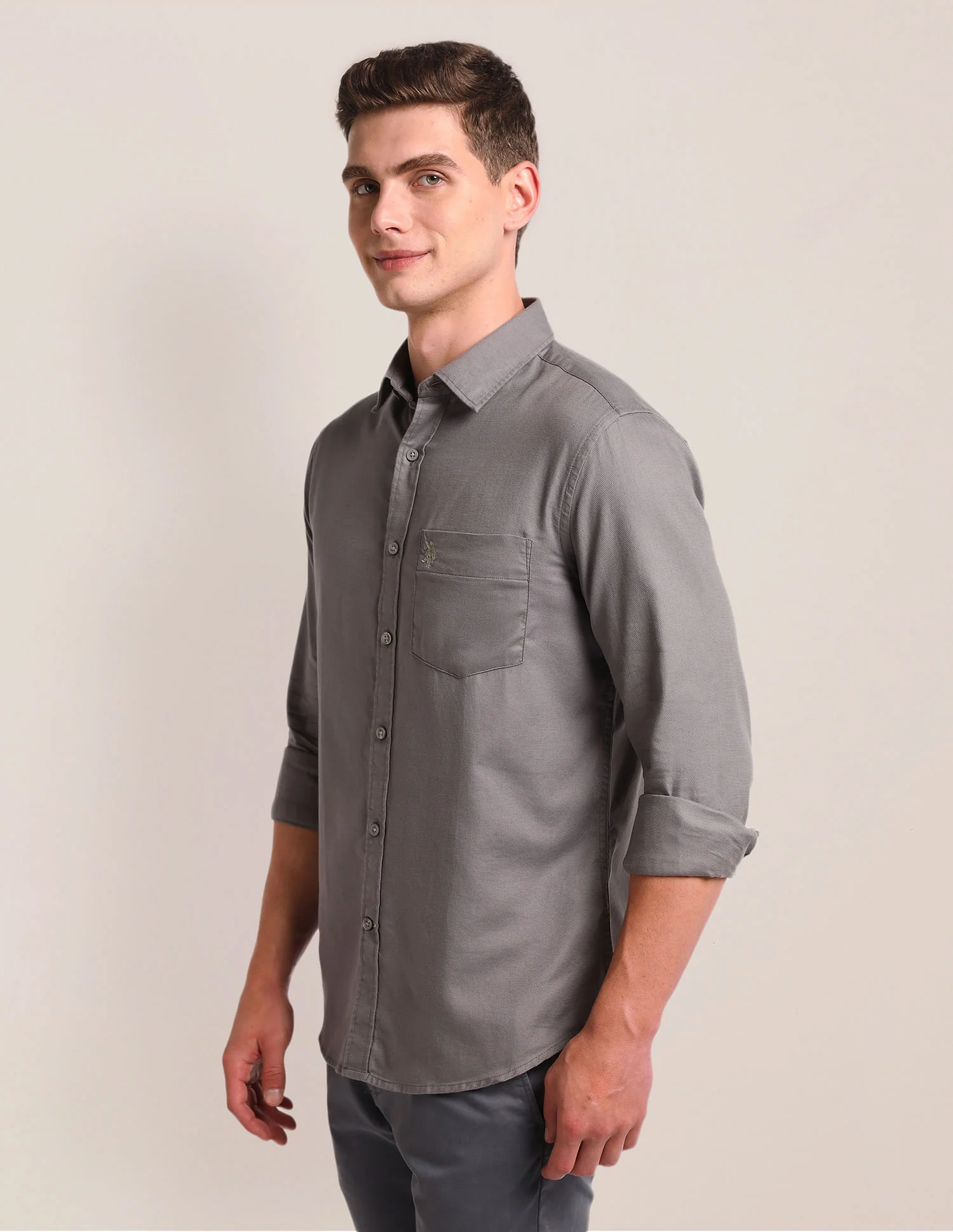 Tailored Regular Fit Solid Shirt - Image 4