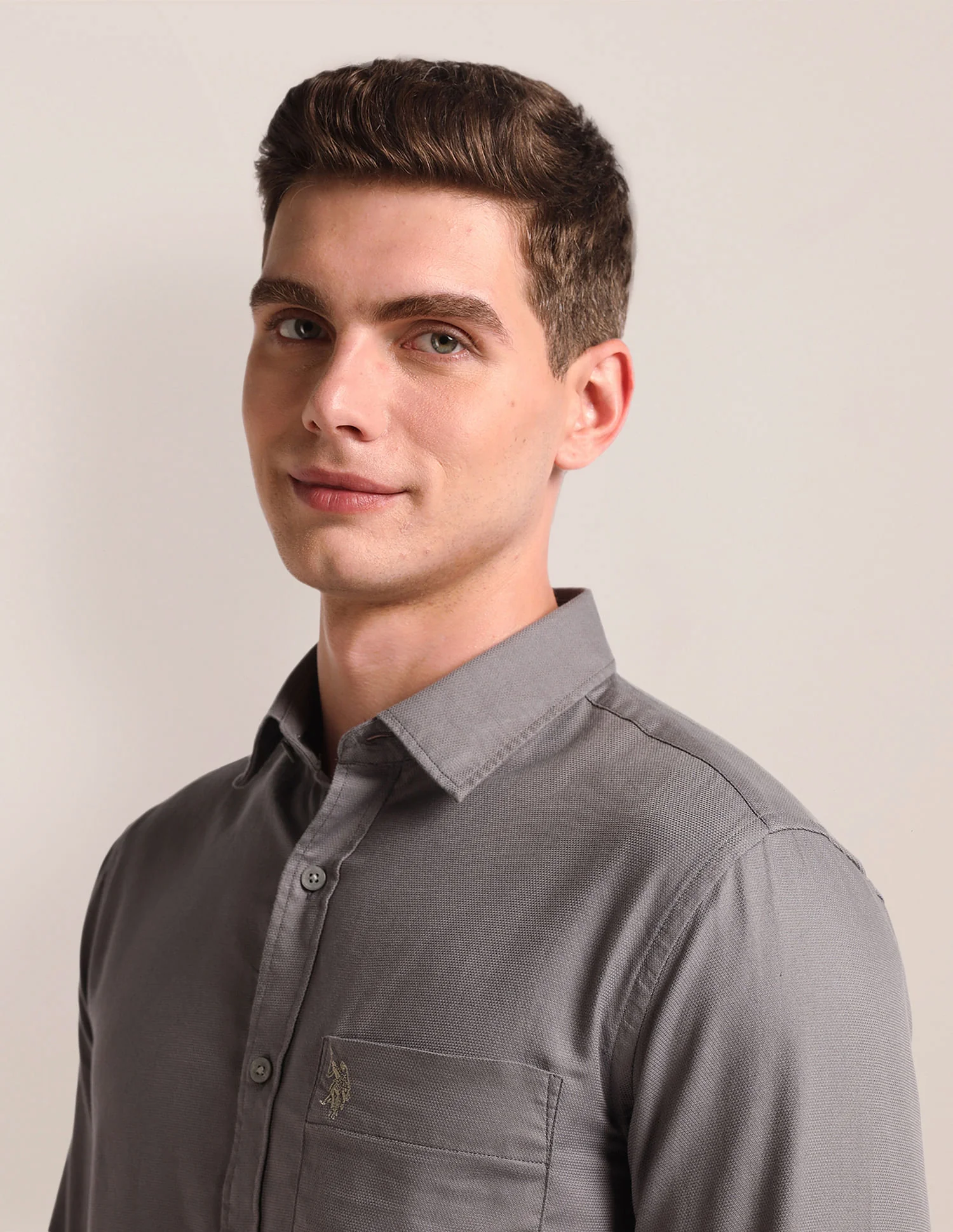 Tailored Regular Fit Solid Shirt - Image 7