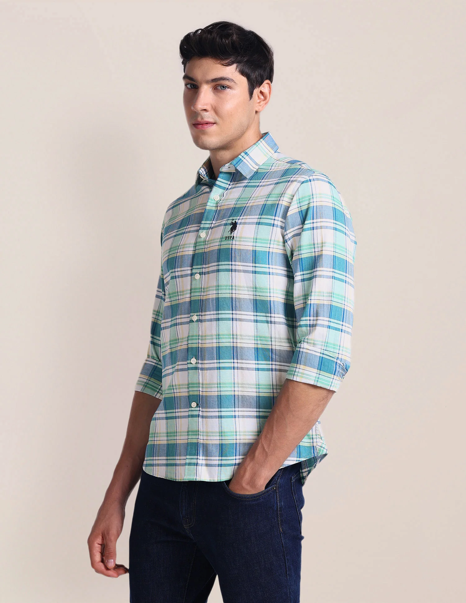 Tartan Check Tailored Fit Shirt - Image 4