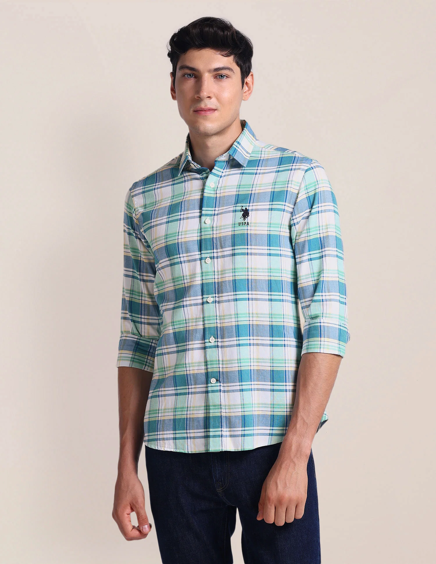 Tartan Check Tailored Fit Shirt - Image 6