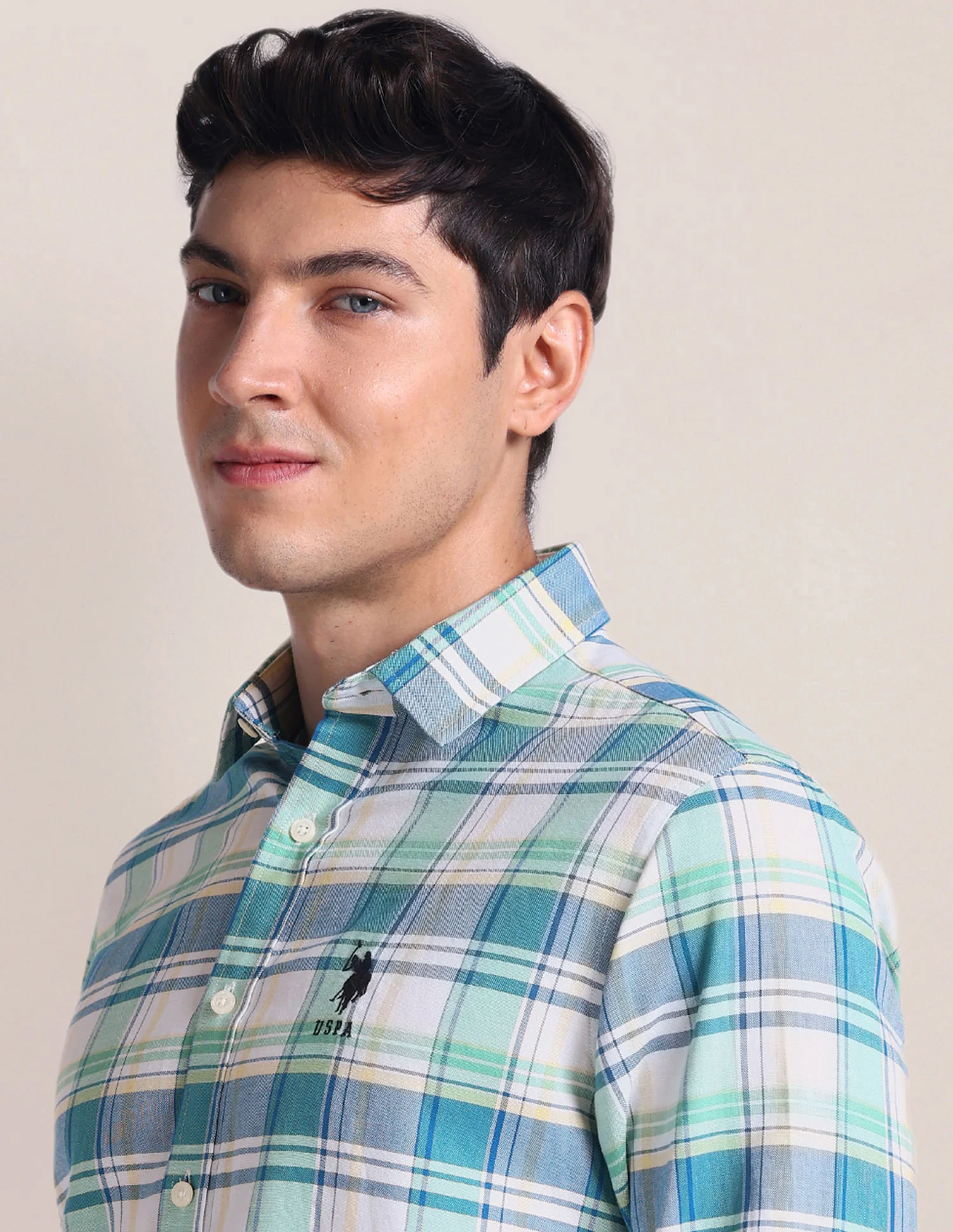 Tartan Check Tailored Fit Shirt - Image 7