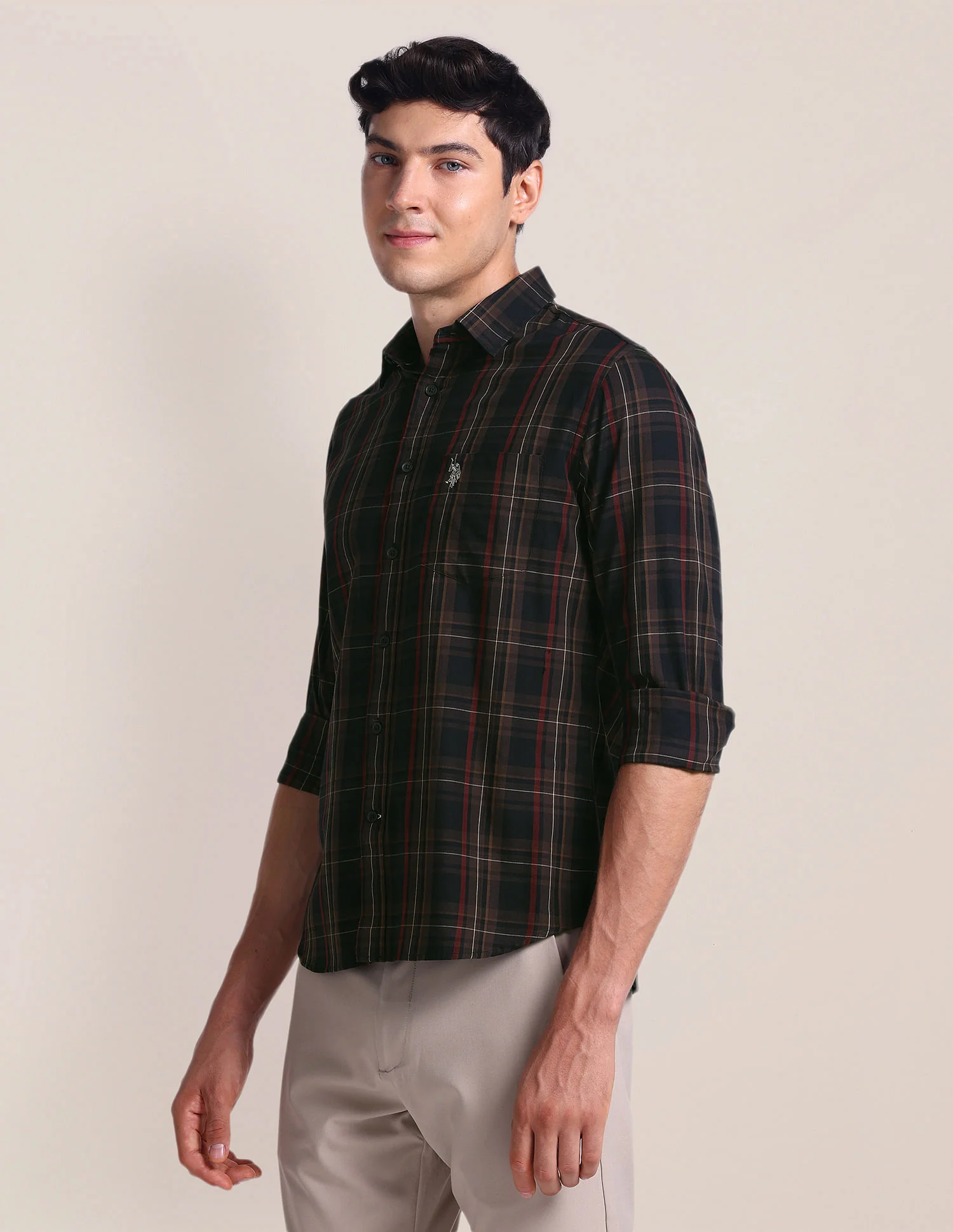 Tartan Check Tailored Fit Shirt - Image 4
