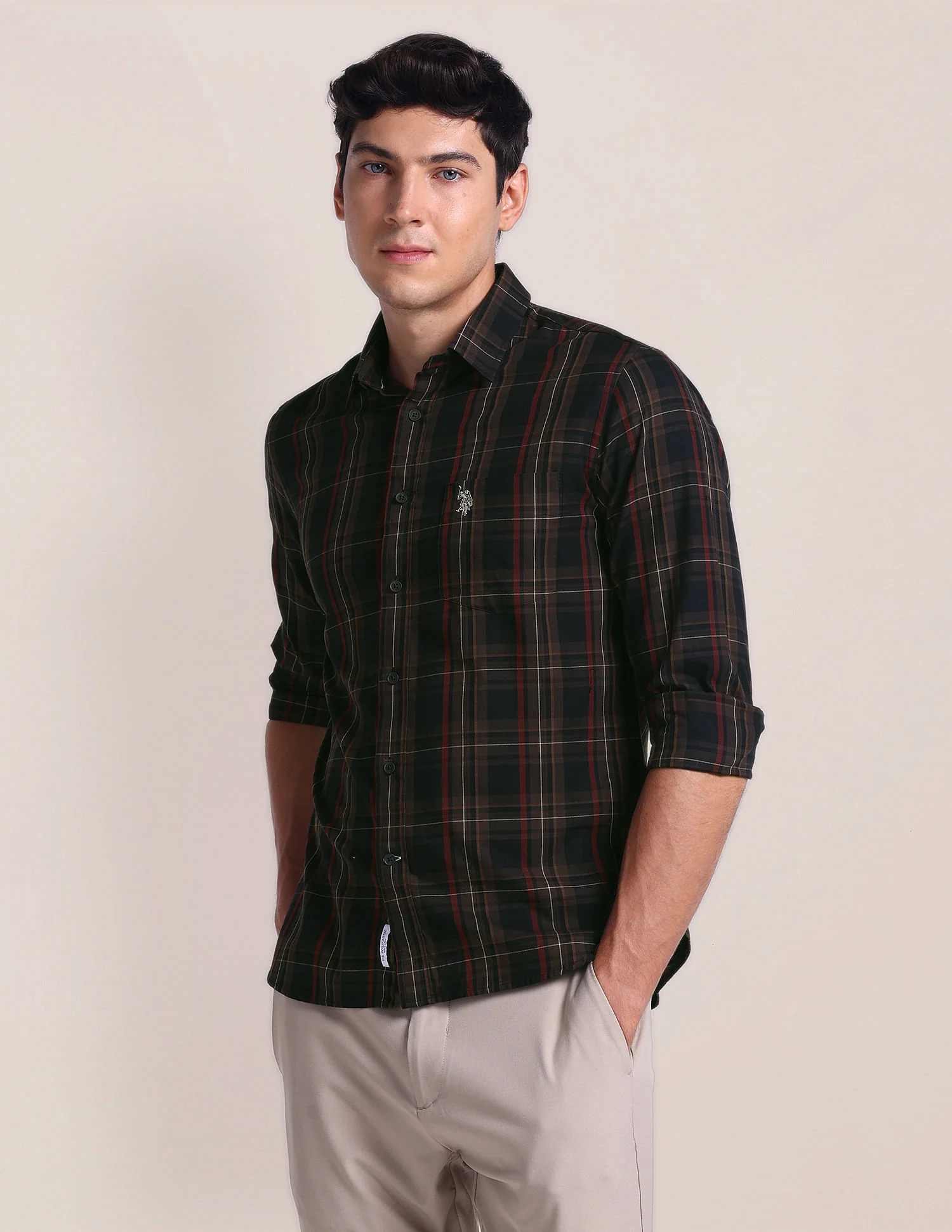 Tartan Check Tailored Fit Shirt - Image 6