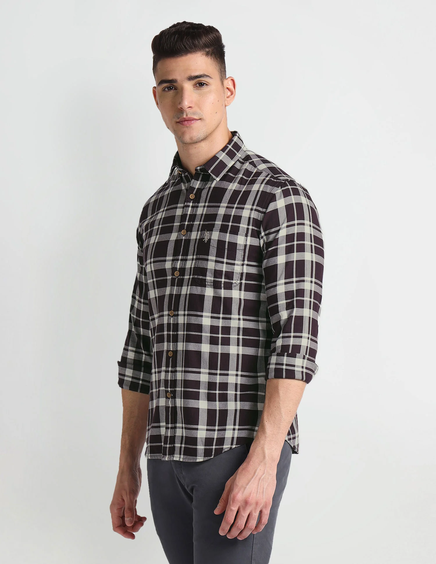 Tartan Check Twill Shirt - Image 4