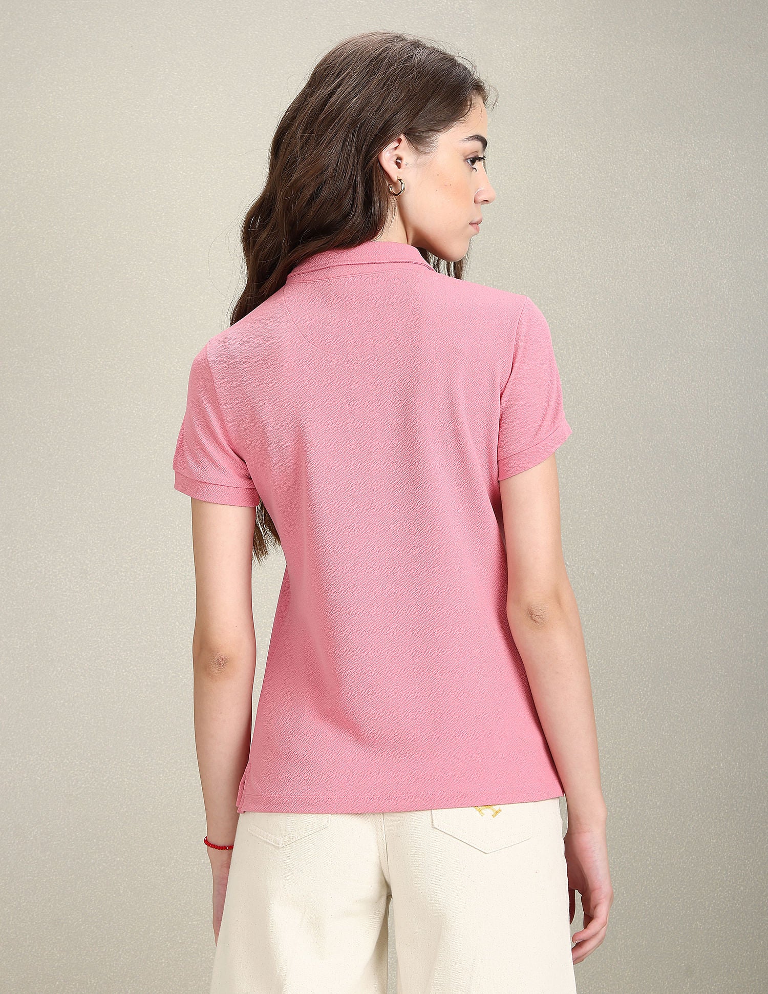 Textured Slim Polo Shirt - Image 5