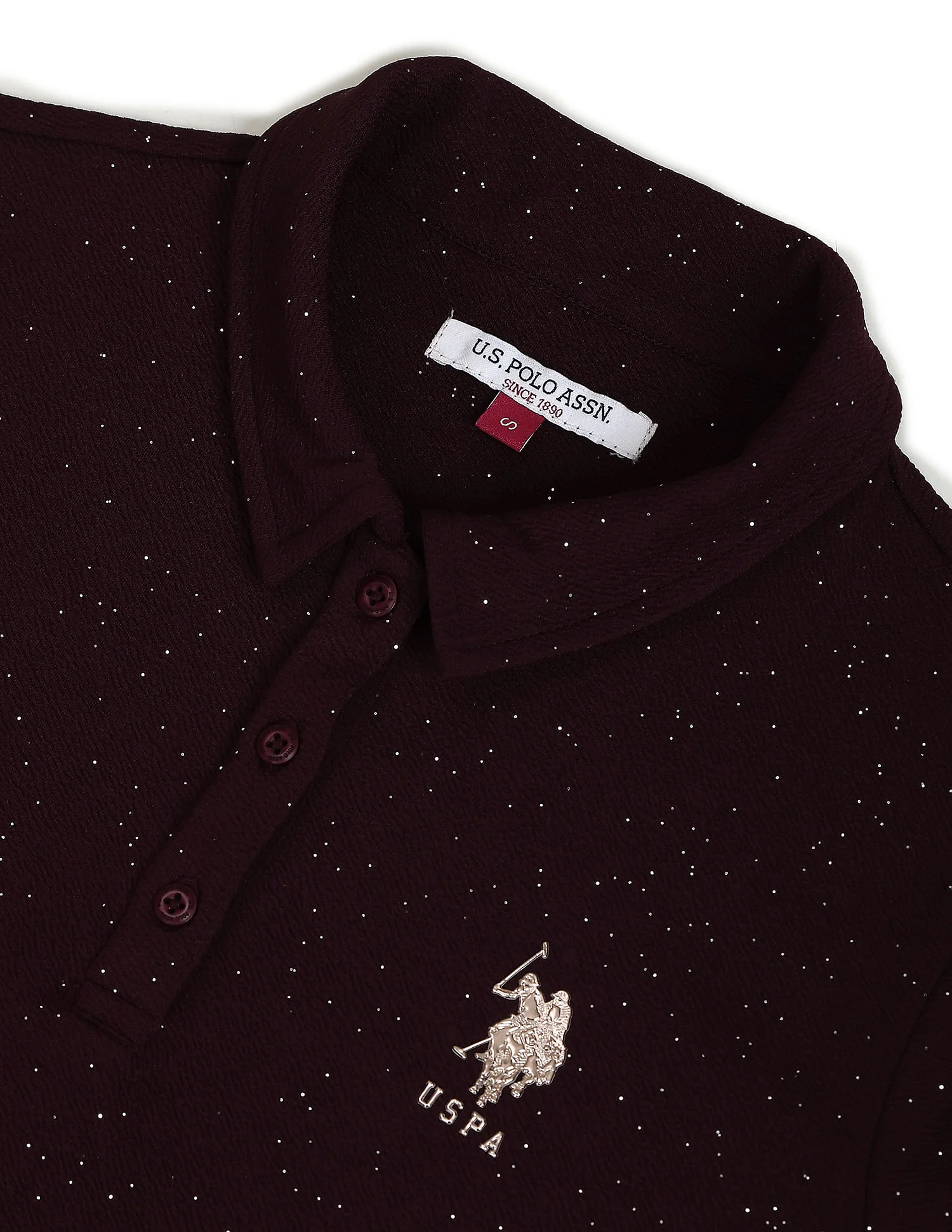 Textured Slim Polo Shirt - Image 2