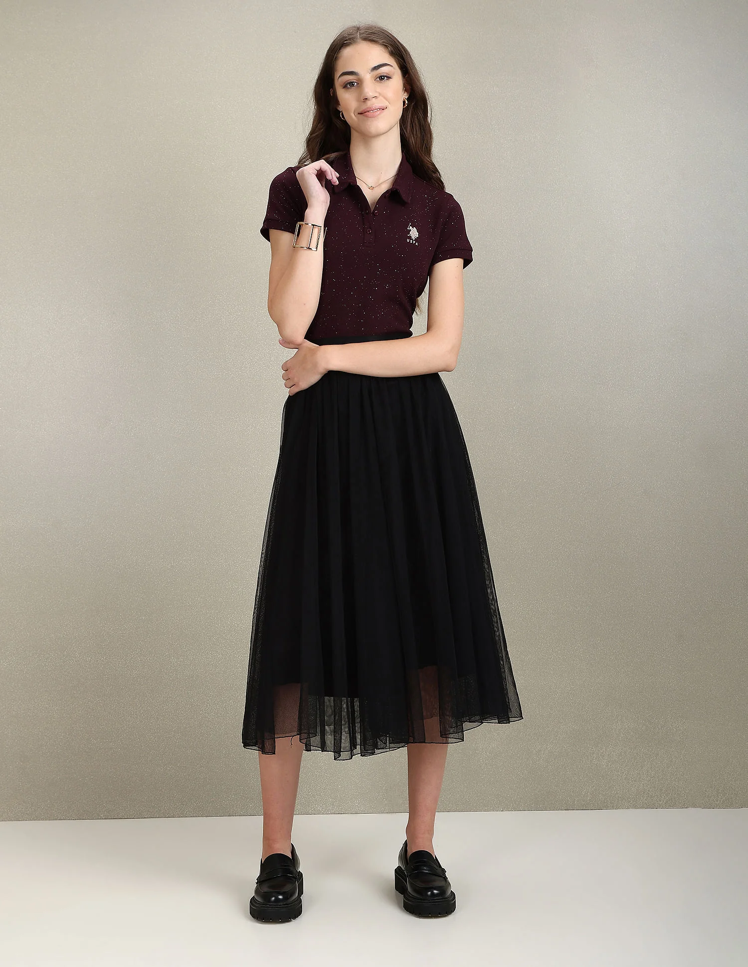 Textured Slim Polo Shirt - Image 3