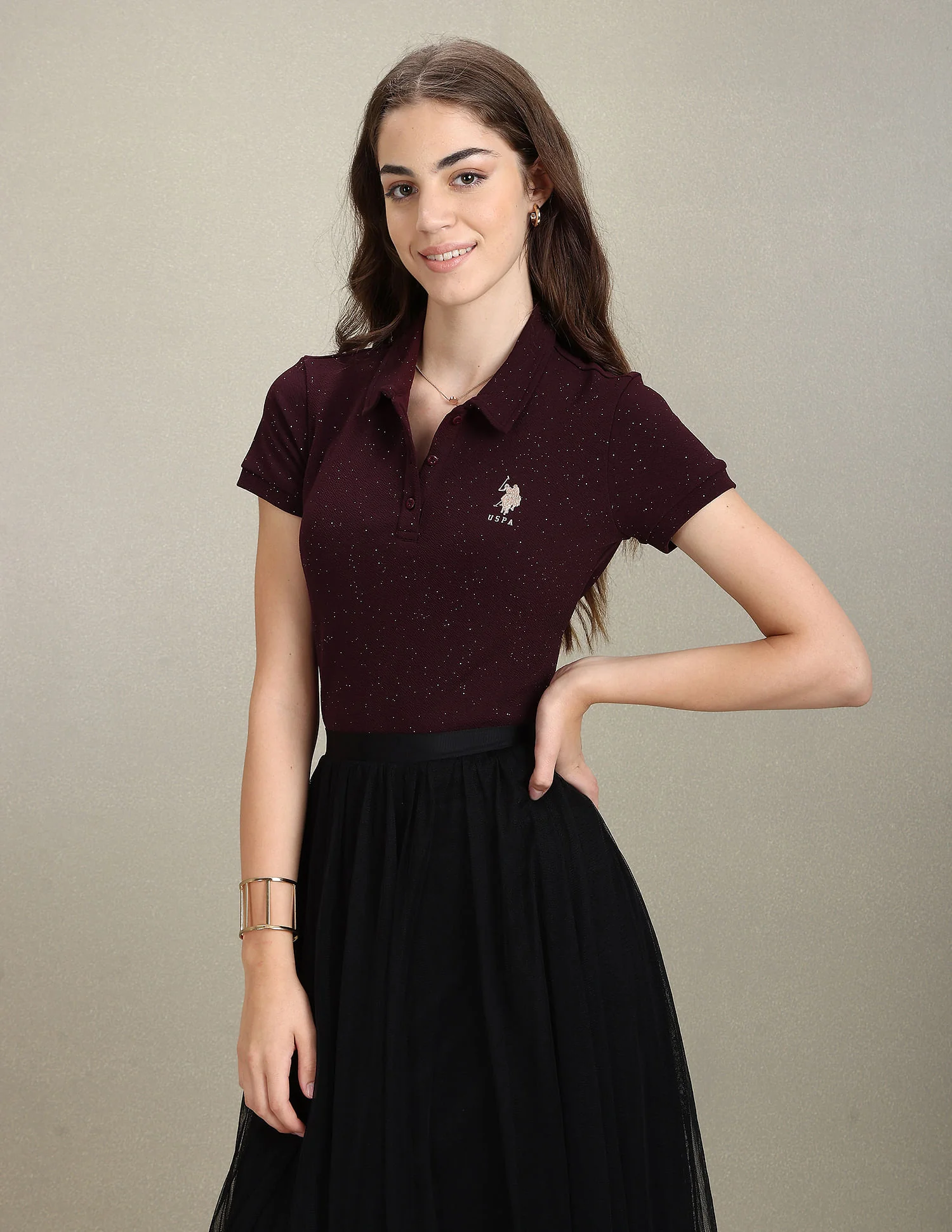 Textured Slim Polo Shirt - Image 4