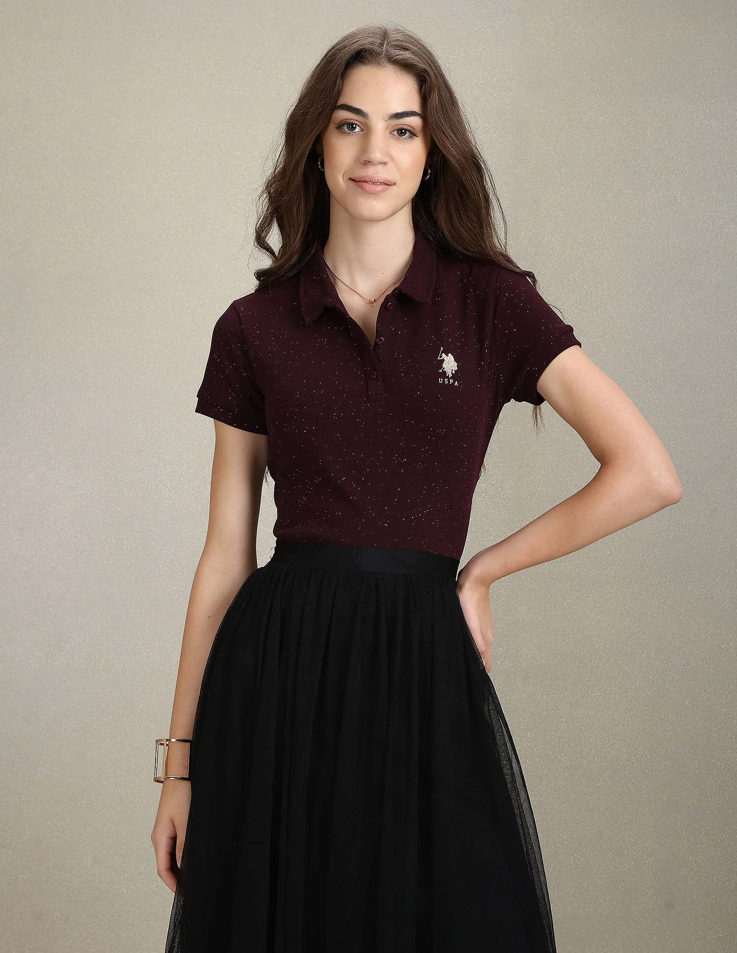 Textured Slim Polo Shirt - Image 6