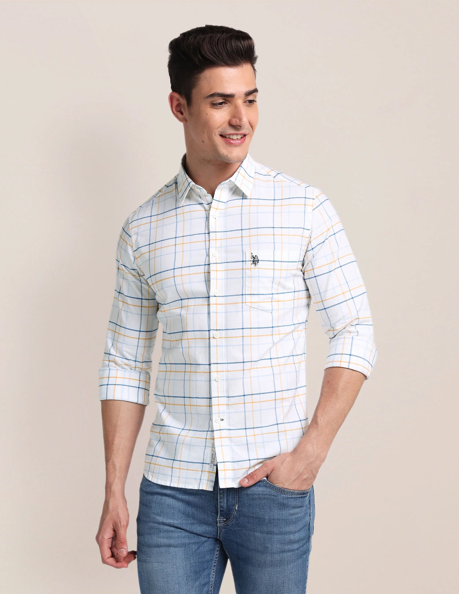 Textured Tartan Oxford Shirt