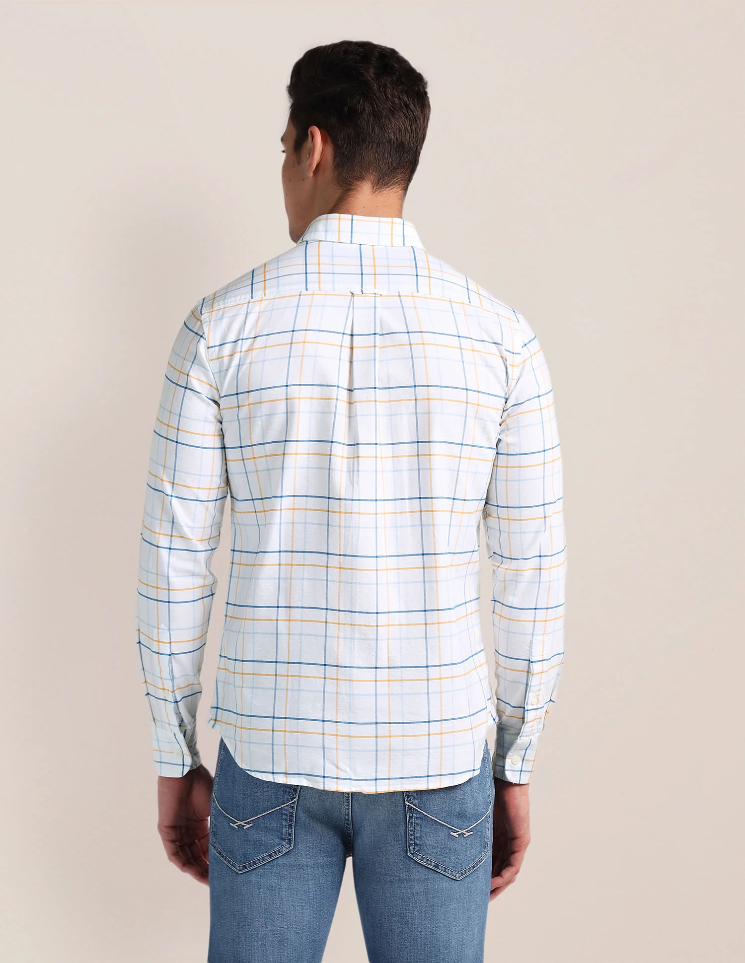 Textured Tartan Oxford Shirt - Image 5