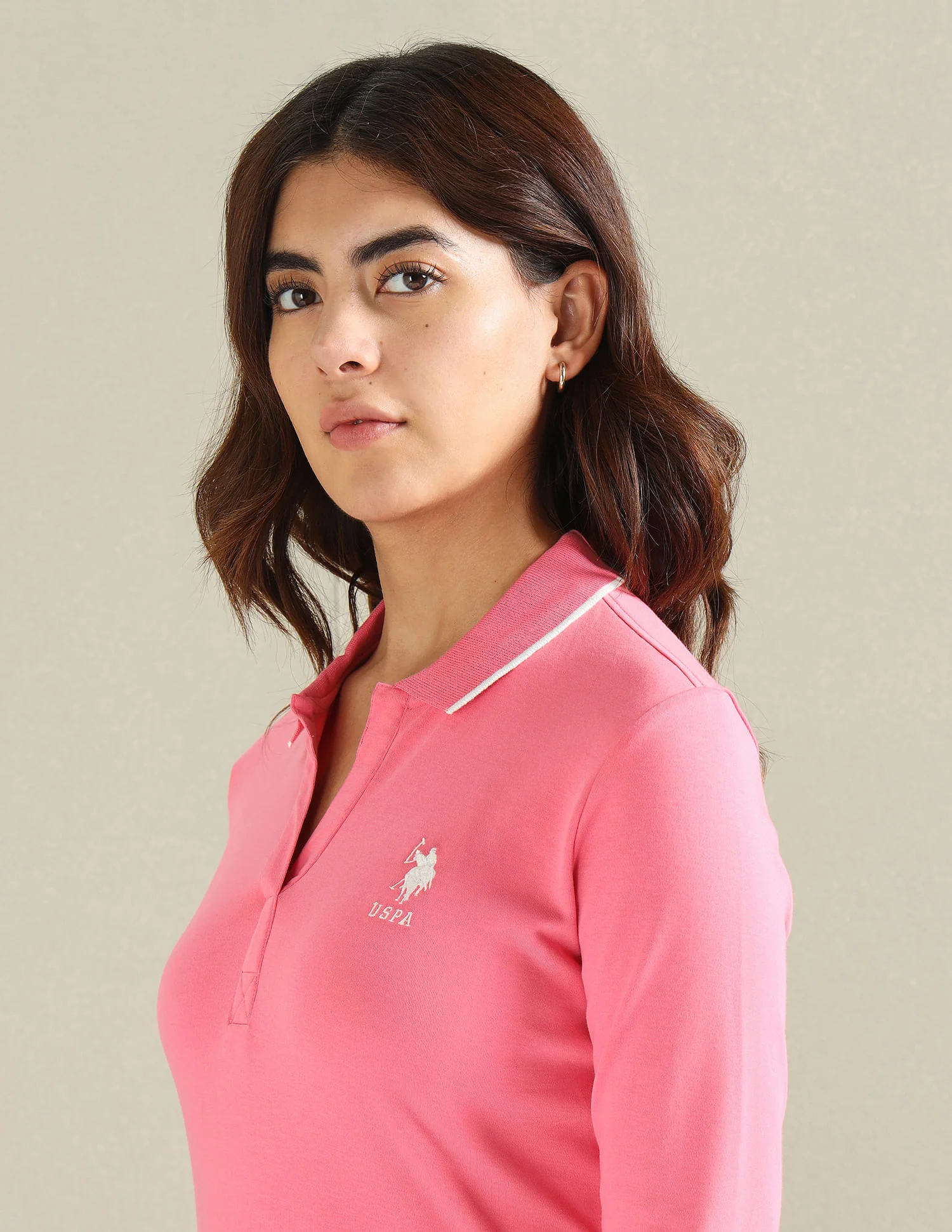 Tipped Collar Solid Polo Shirt - Image 7