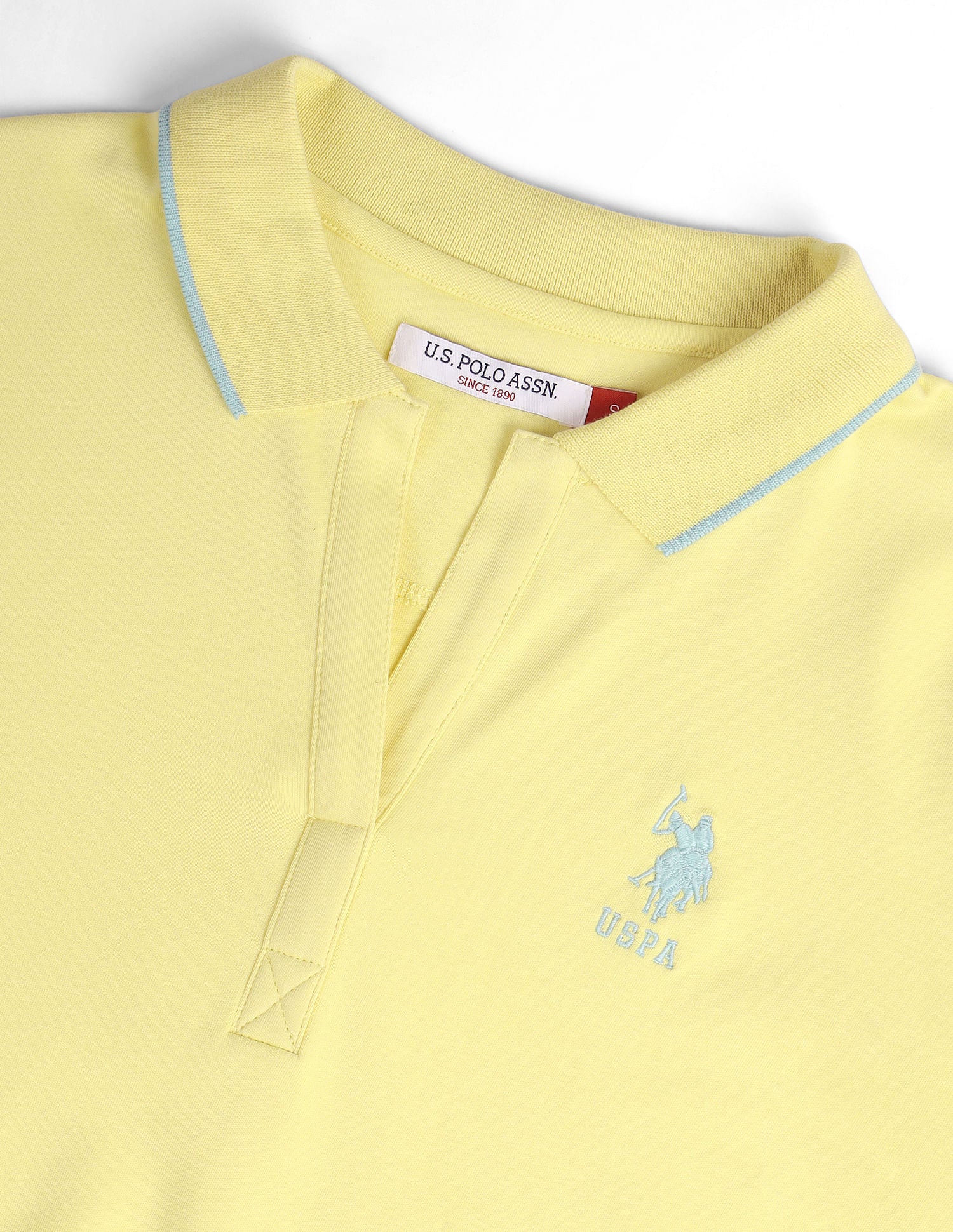 Tipped Collar Solid Polo Shirt - Image 2