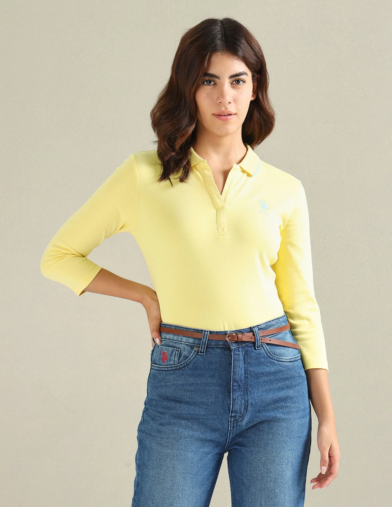 Tipped Collar Solid Polo Shirt - Image 6
