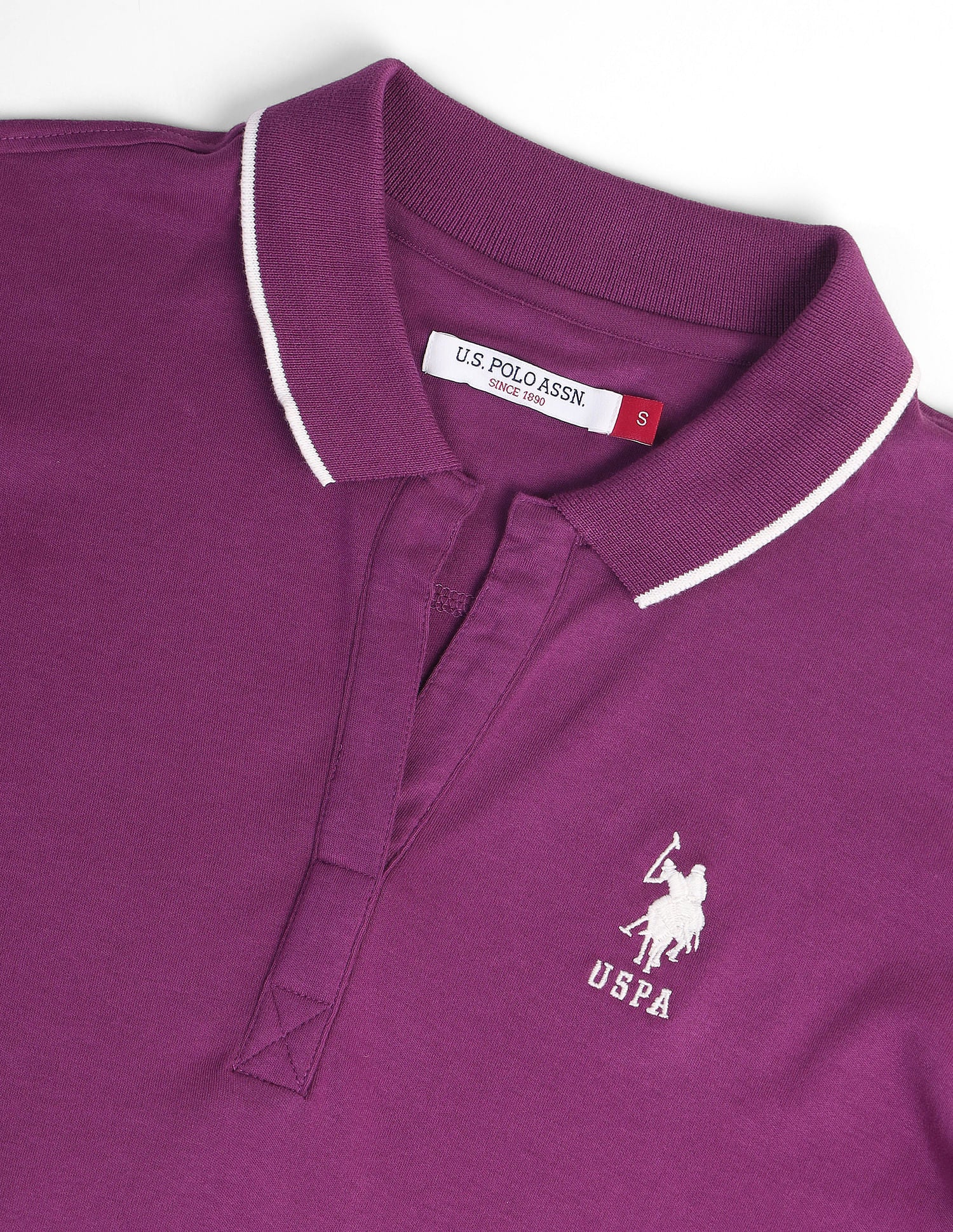 Tipped Collar Solid Polo Shirt - Image 2