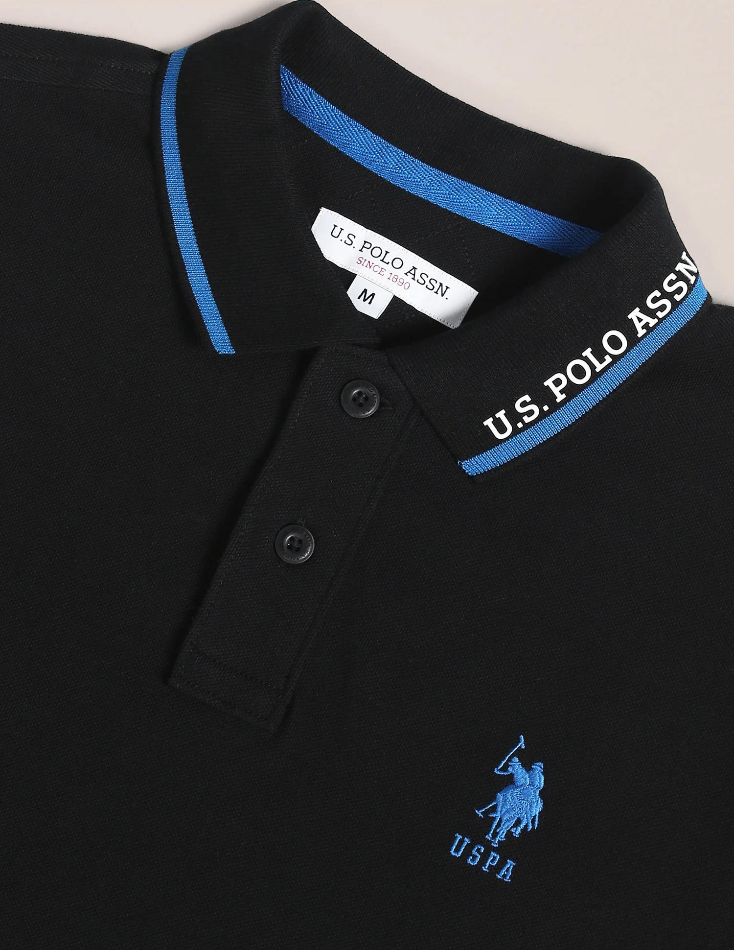 Tipped Collar Cotton Polo Shirt - Image 2