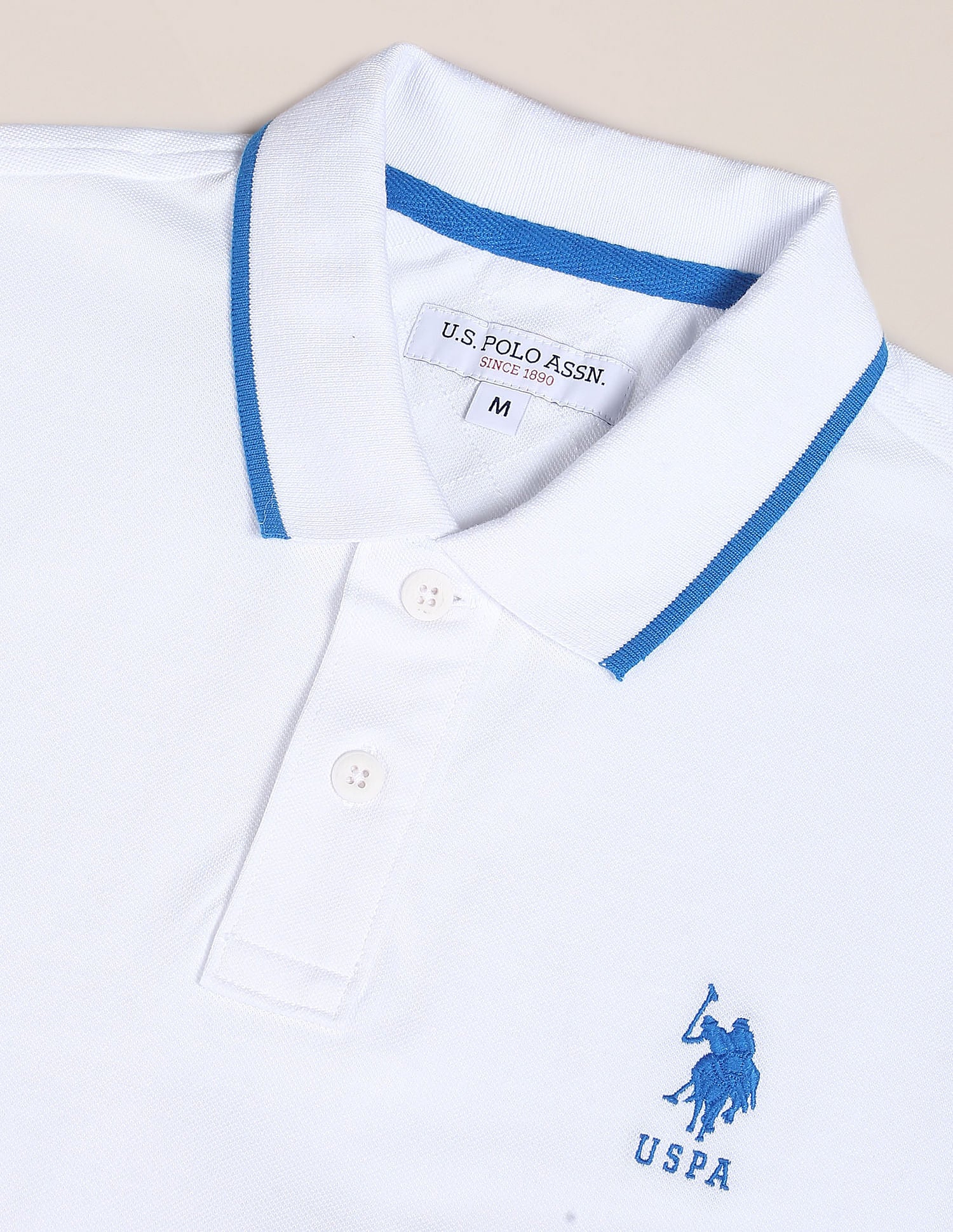 Tipped Collar Cotton Polo Shirt - Image 2