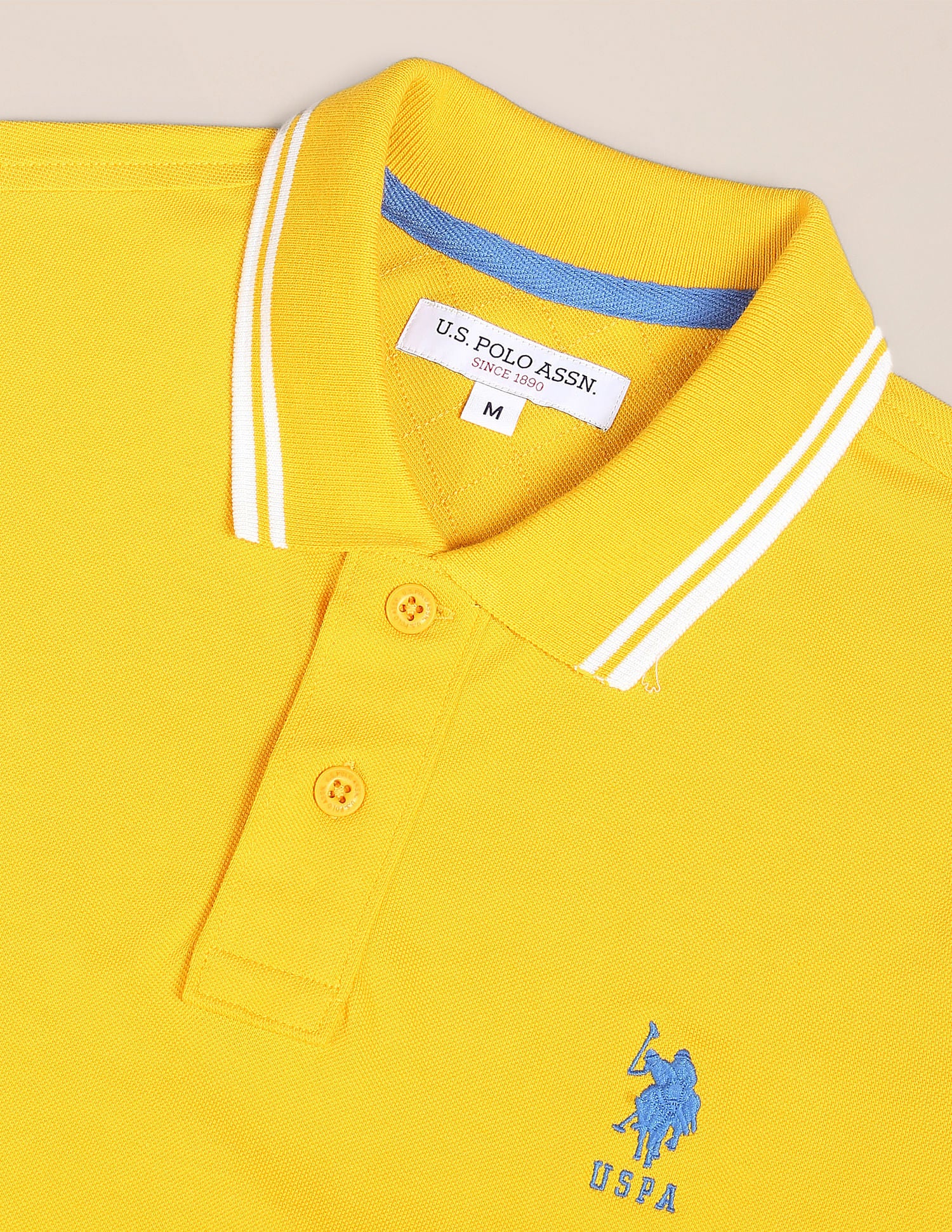 Tipped Collar Cotton Polo Shirt - Image 2