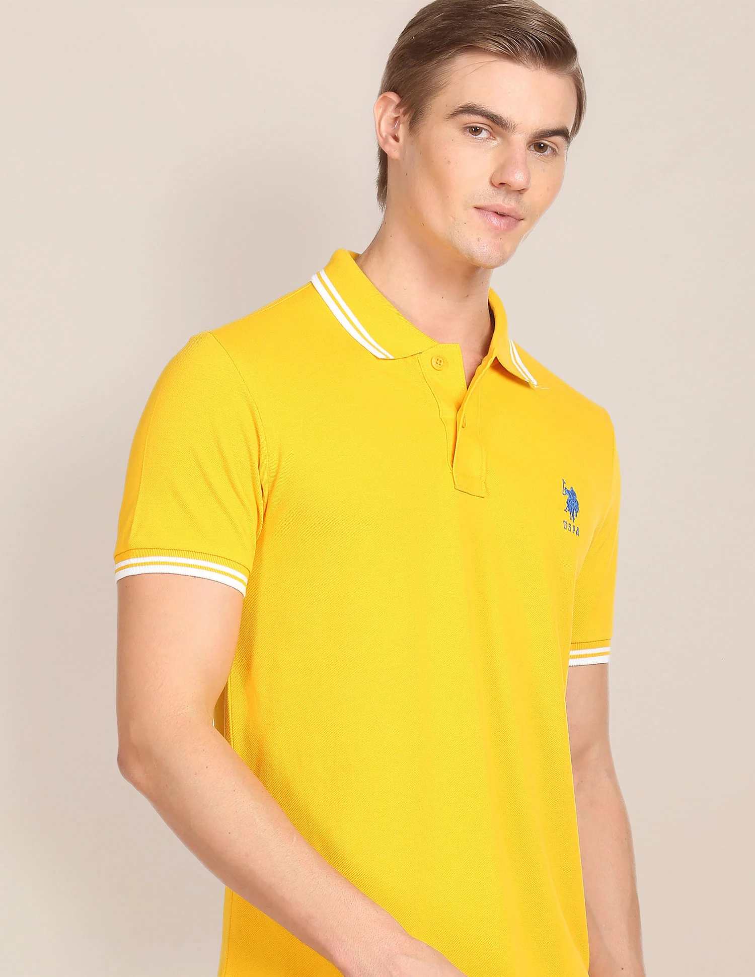Tipped Collar Cotton Polo Shirt - Image 6