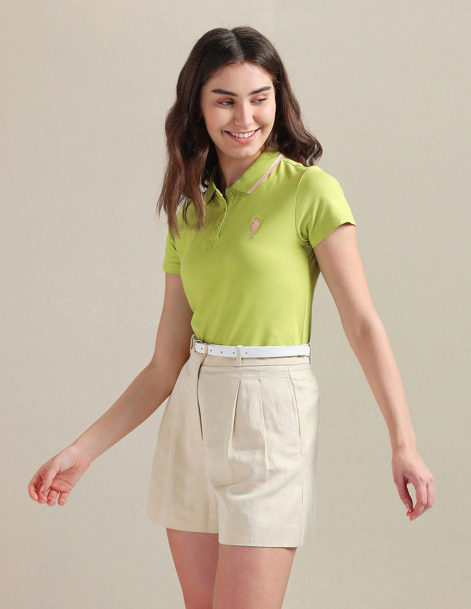 Tipped Collar Cotton Polo Shirt - Image 4