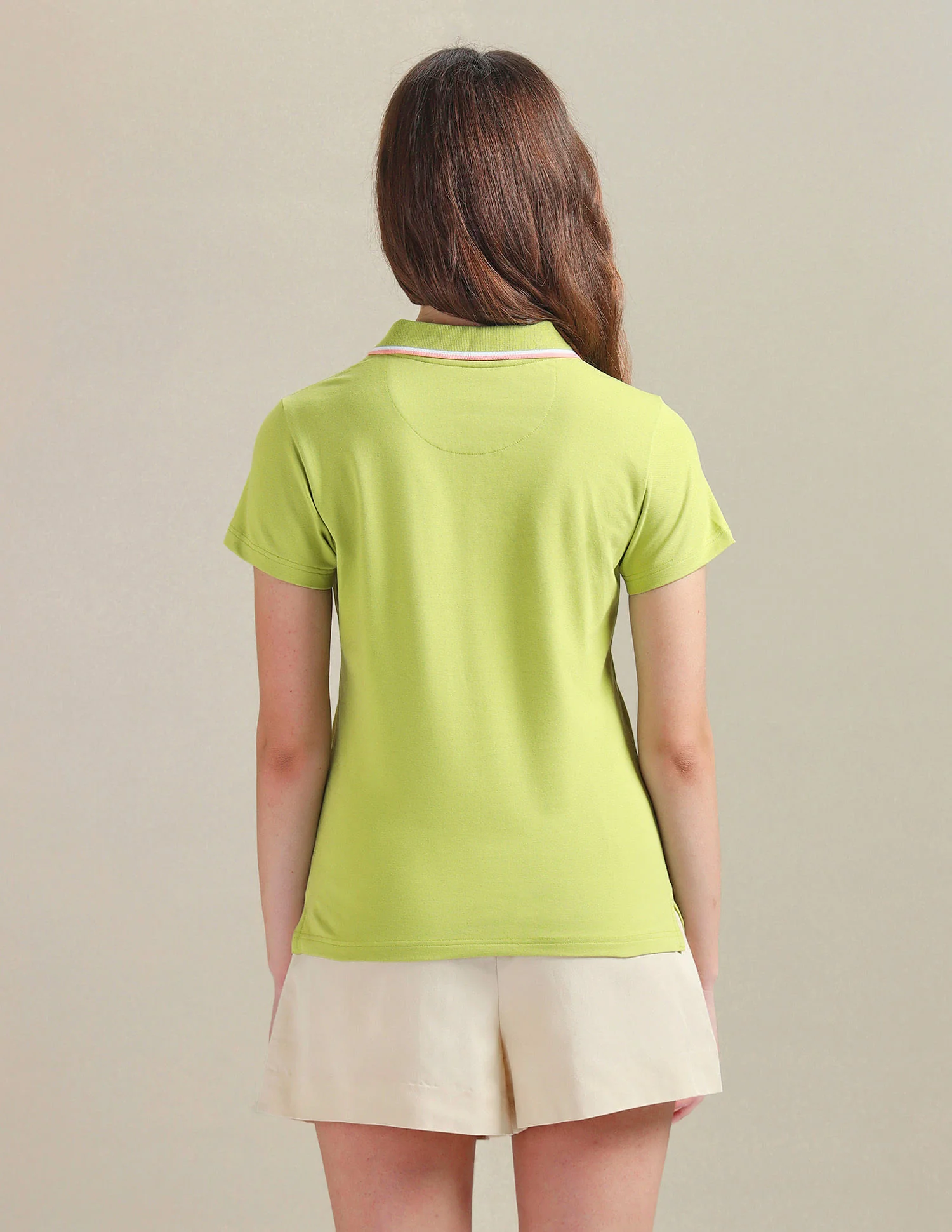 Tipped Collar Cotton Polo Shirt - Image 5