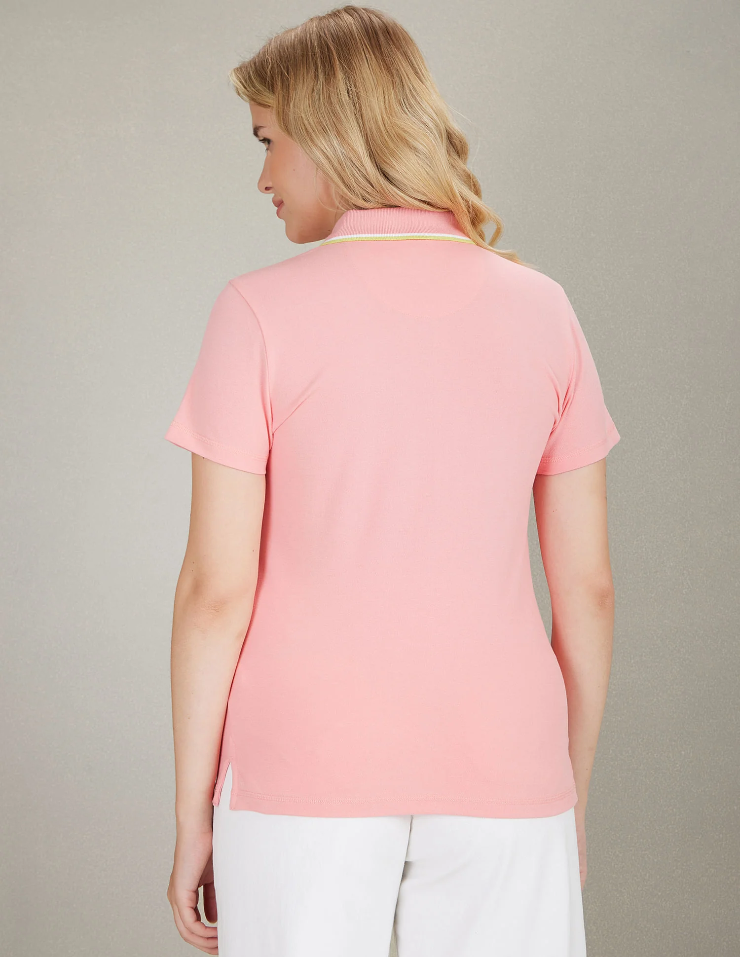 Tipped Collar Cotton Stretch Polo Shirt - Image 5