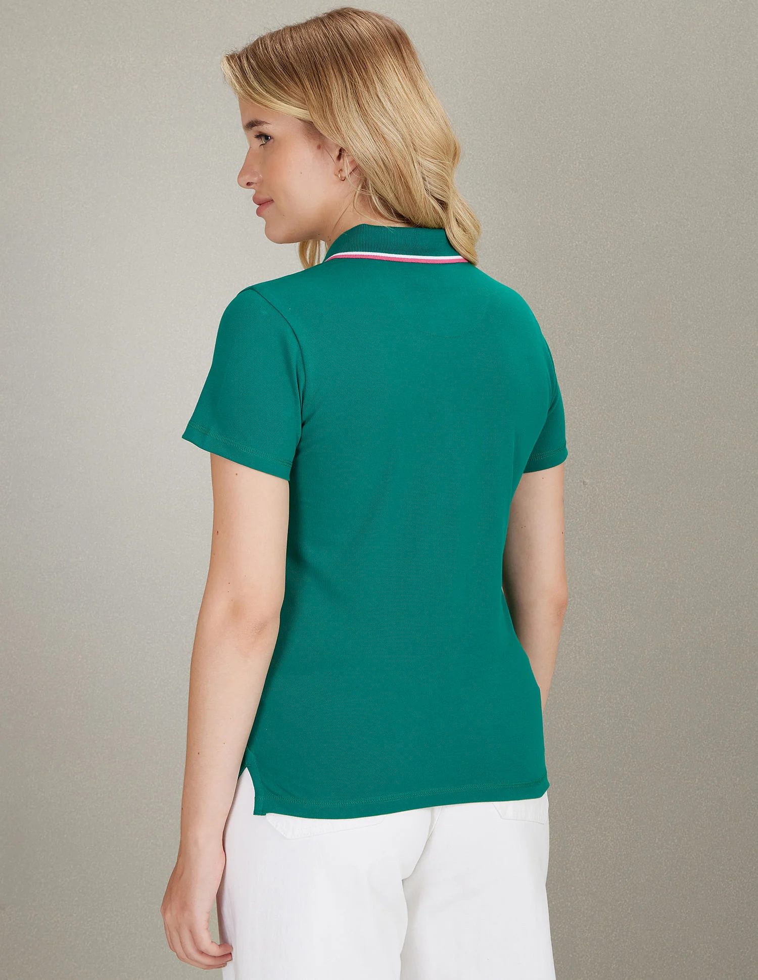 Tipped Collar Cotton Stretch Polo Shirt - Image 5