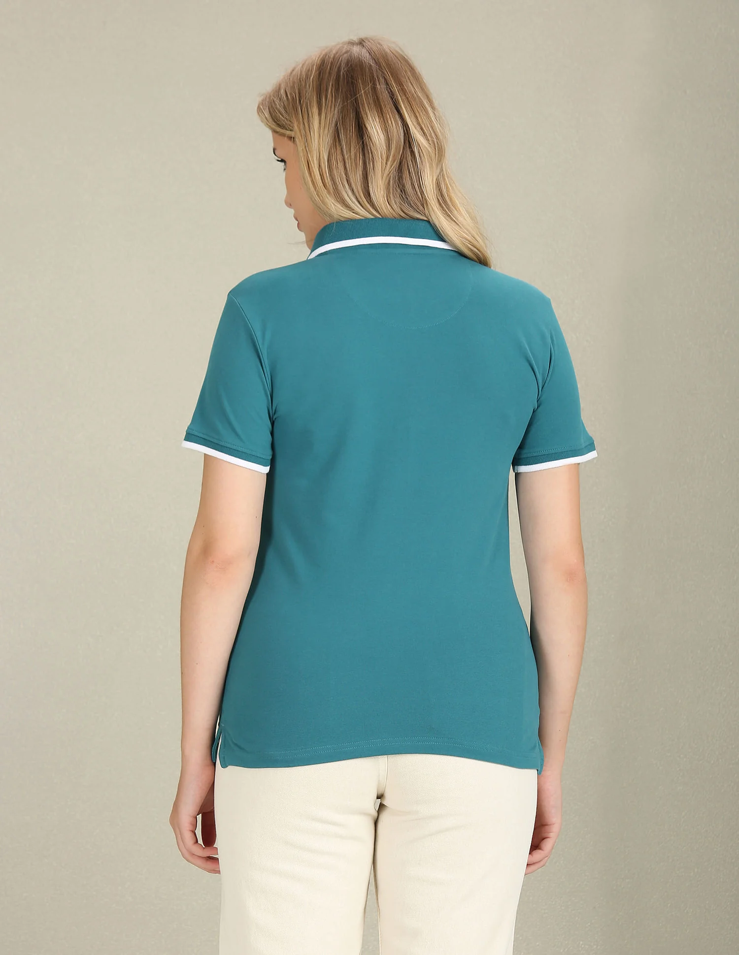 Tipped Collar Pique Polo Shirt - Image 5