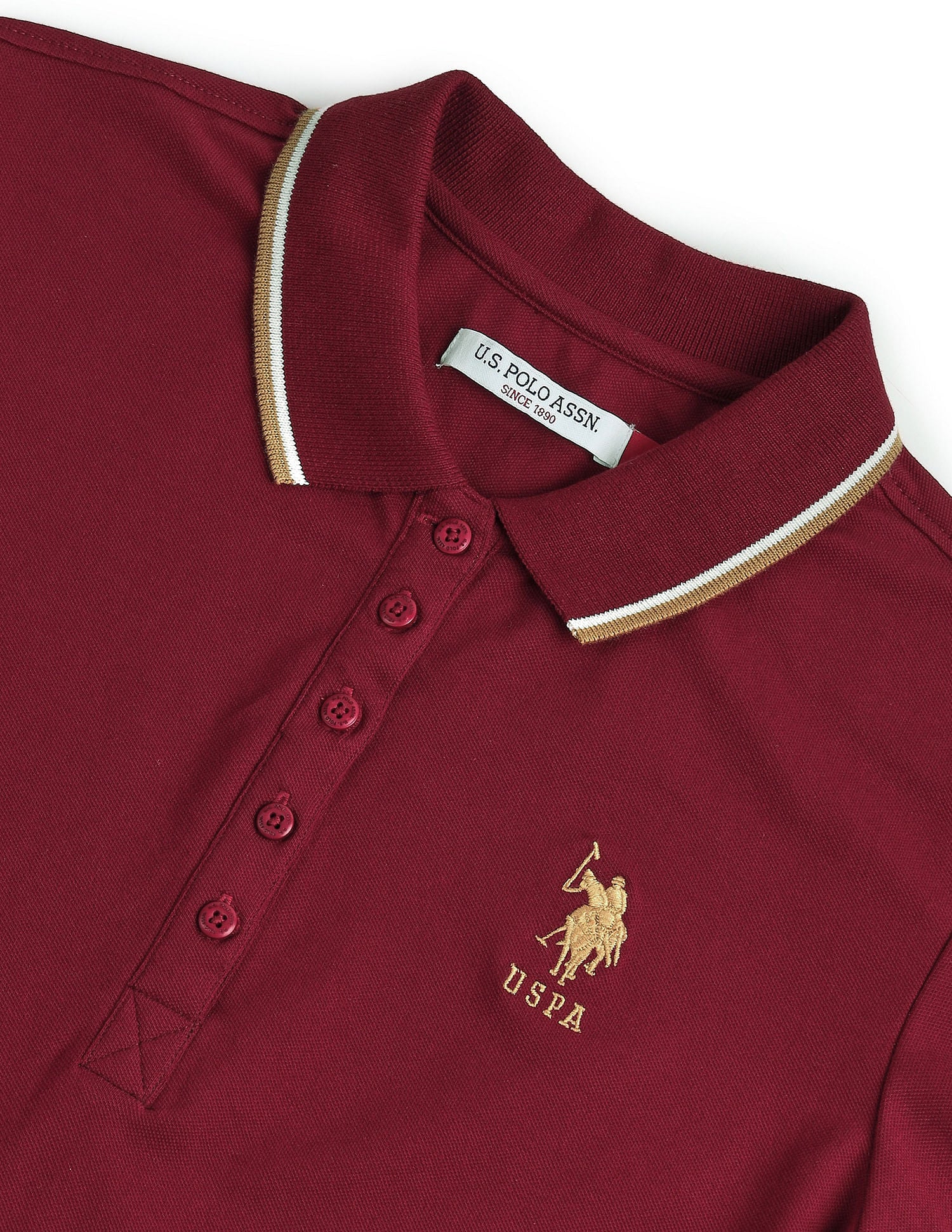 Tipped Collar Pique Polo Shirt - Image 2