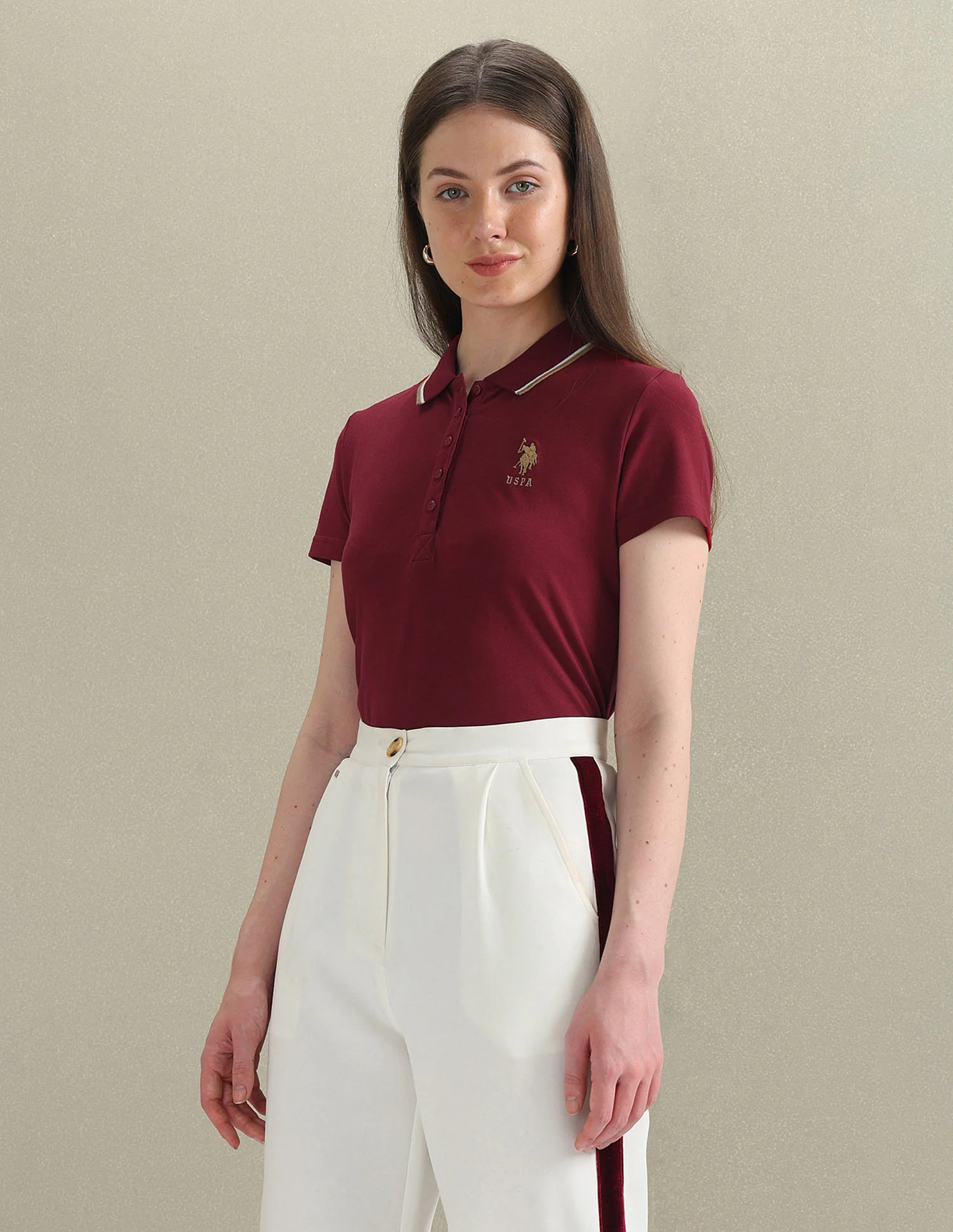Tipped Collar Pique Polo Shirt - Image 4