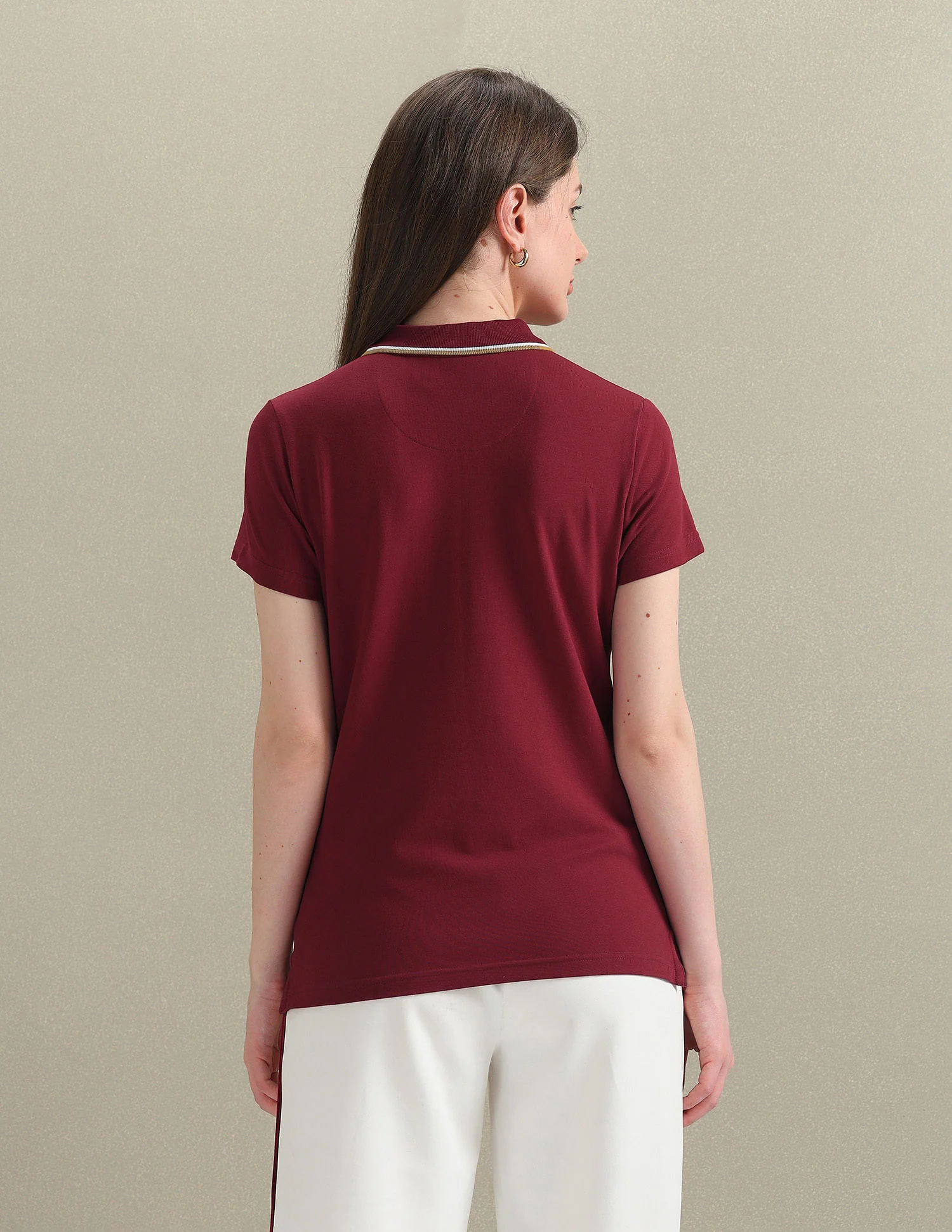 Tipped Collar Pique Polo Shirt - Image 5