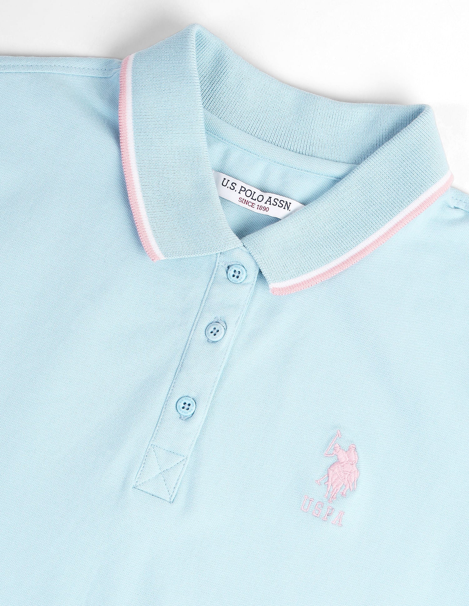 Tipped Collar Cotton Polo Shirt - Image 2