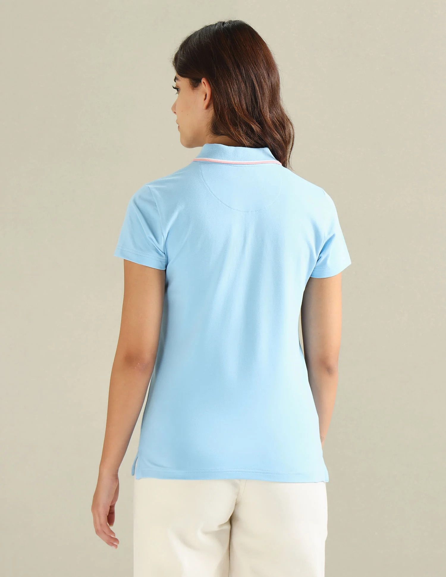 Tipped Collar Cotton Polo Shirt - Image 5