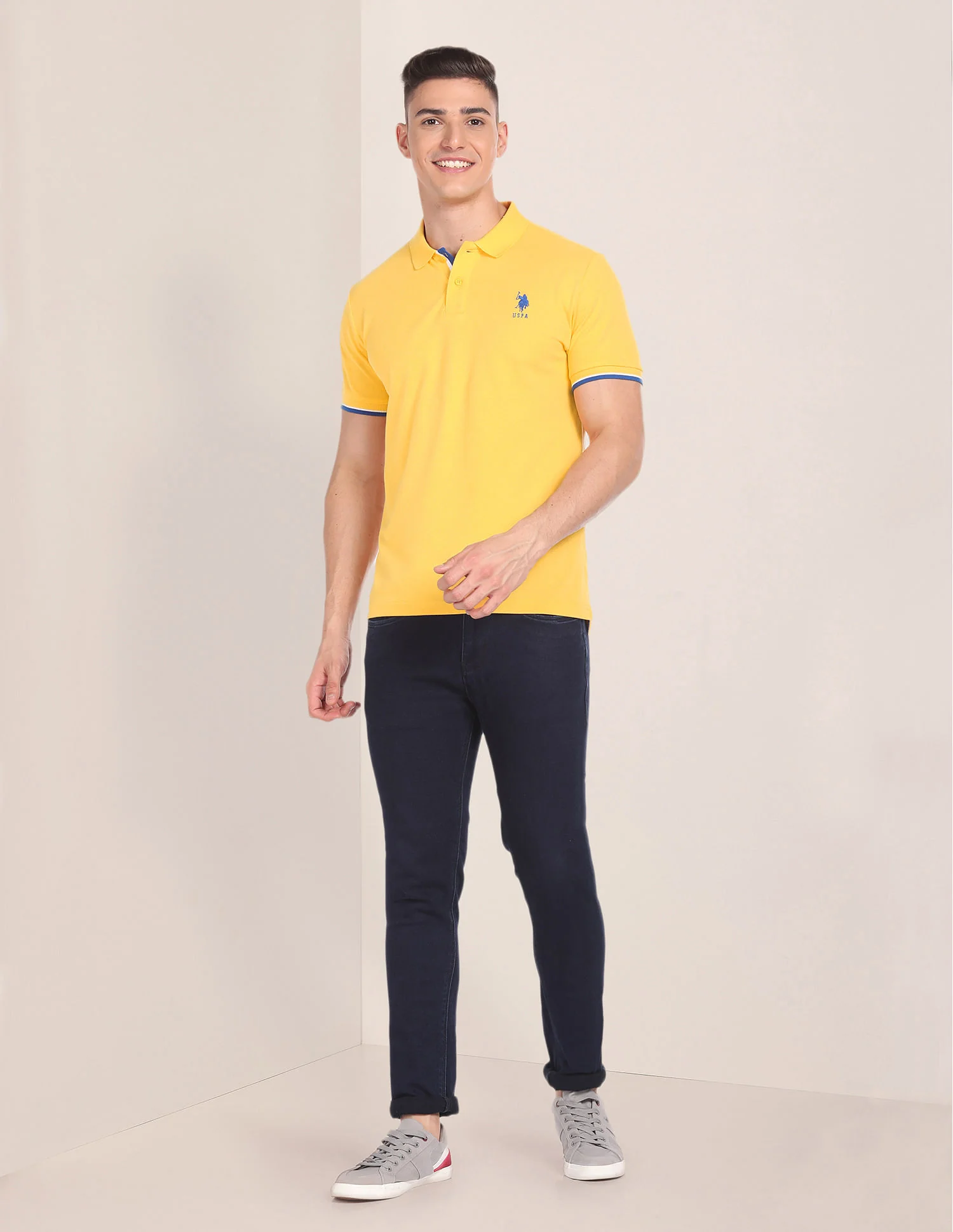 Tipped Collar Slim Fit Polo Shirt - Image 3