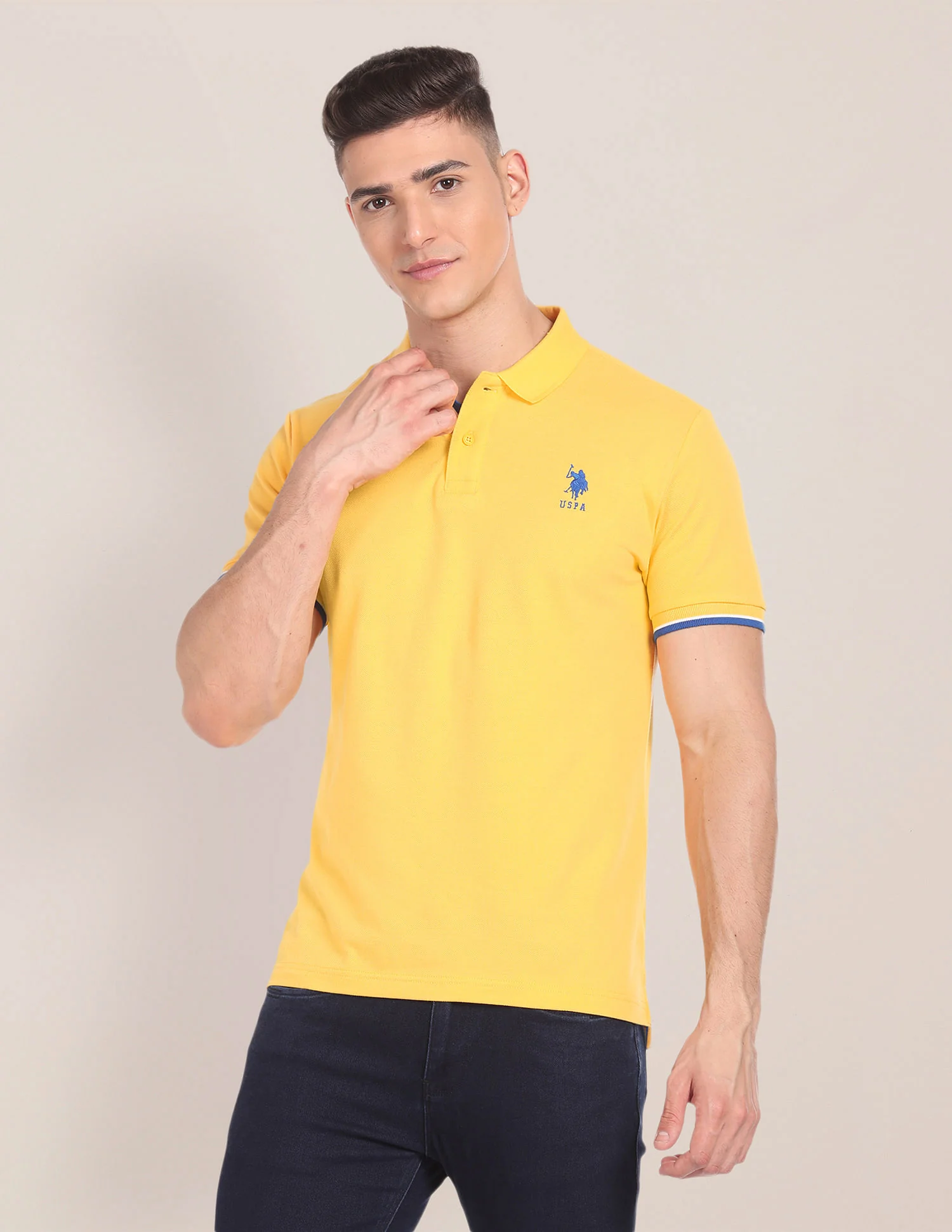 Tipped Collar Slim Fit Polo Shirt - Image 4