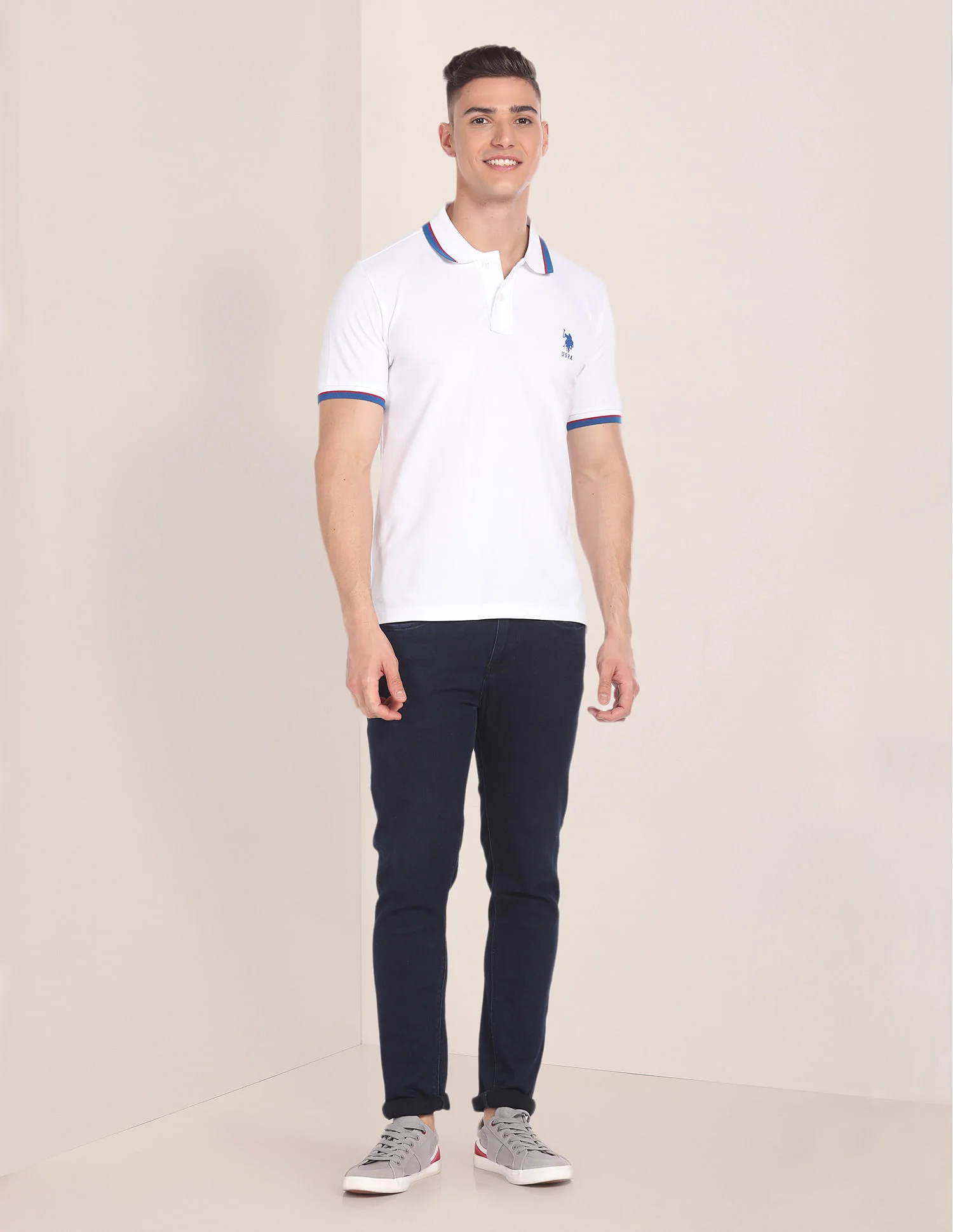 Tipped Collar Slim Fit Polo Shirt - Image 3