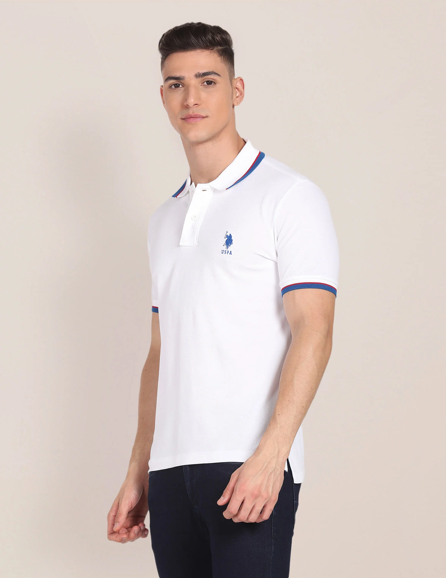 Tipped Collar Slim Fit Polo Shirt - Image 4