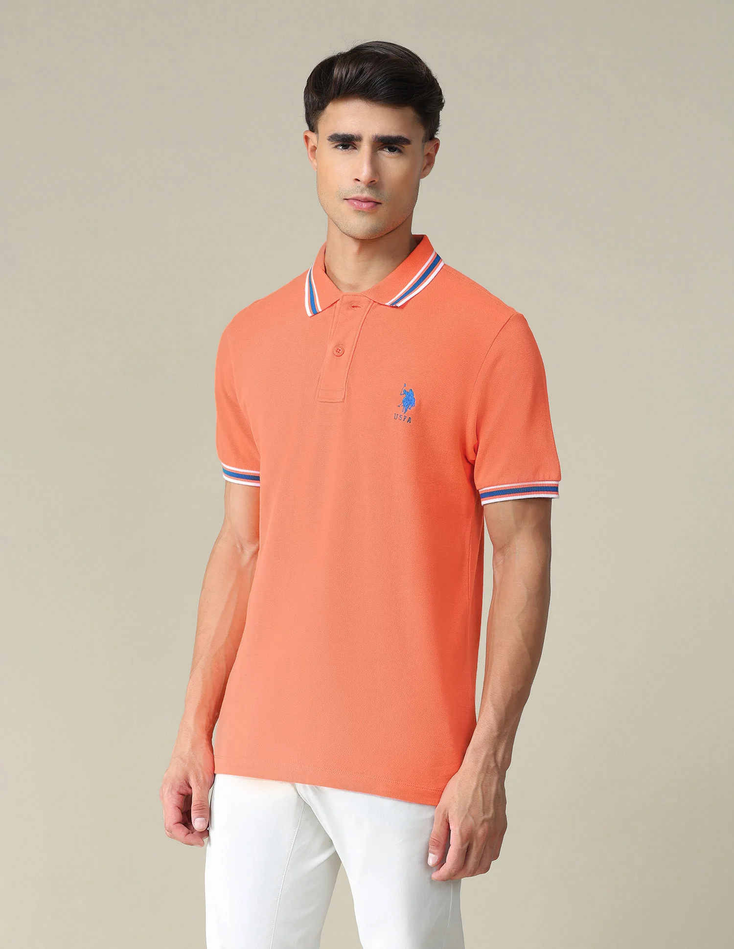 Tipped Collar Slim Fit Polo Shirt - Image 4